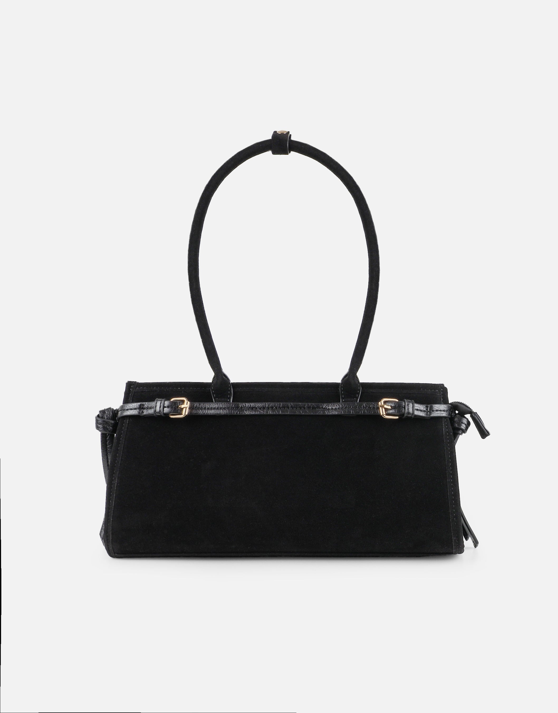 Eos Black Suede Handbag | SIMMI London