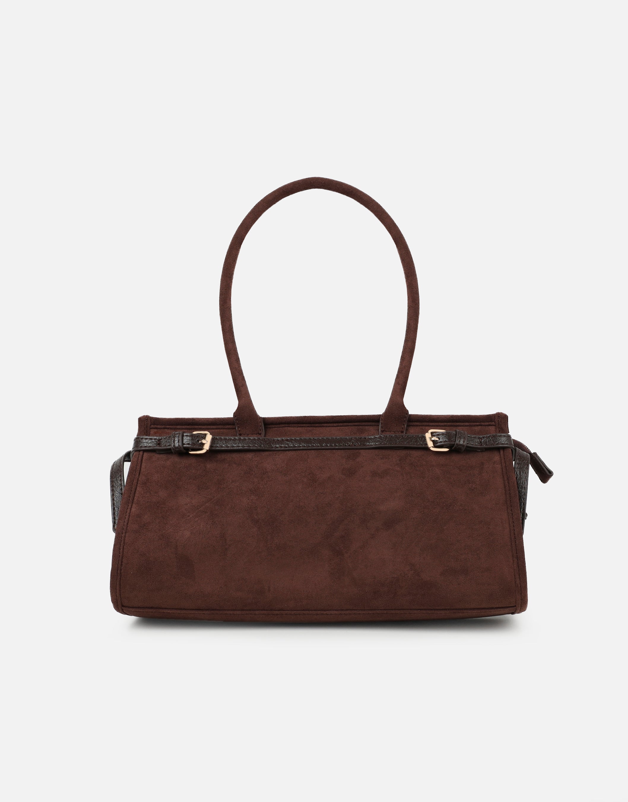 Eos Chocolate Suede Handbag | SIMMI London