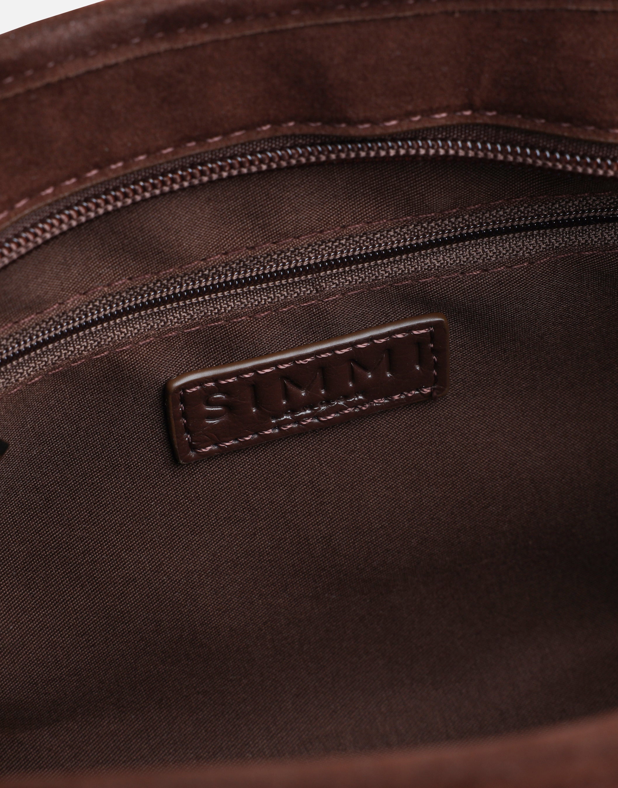 Eos Chocolate Suede Handbag | SIMMI London