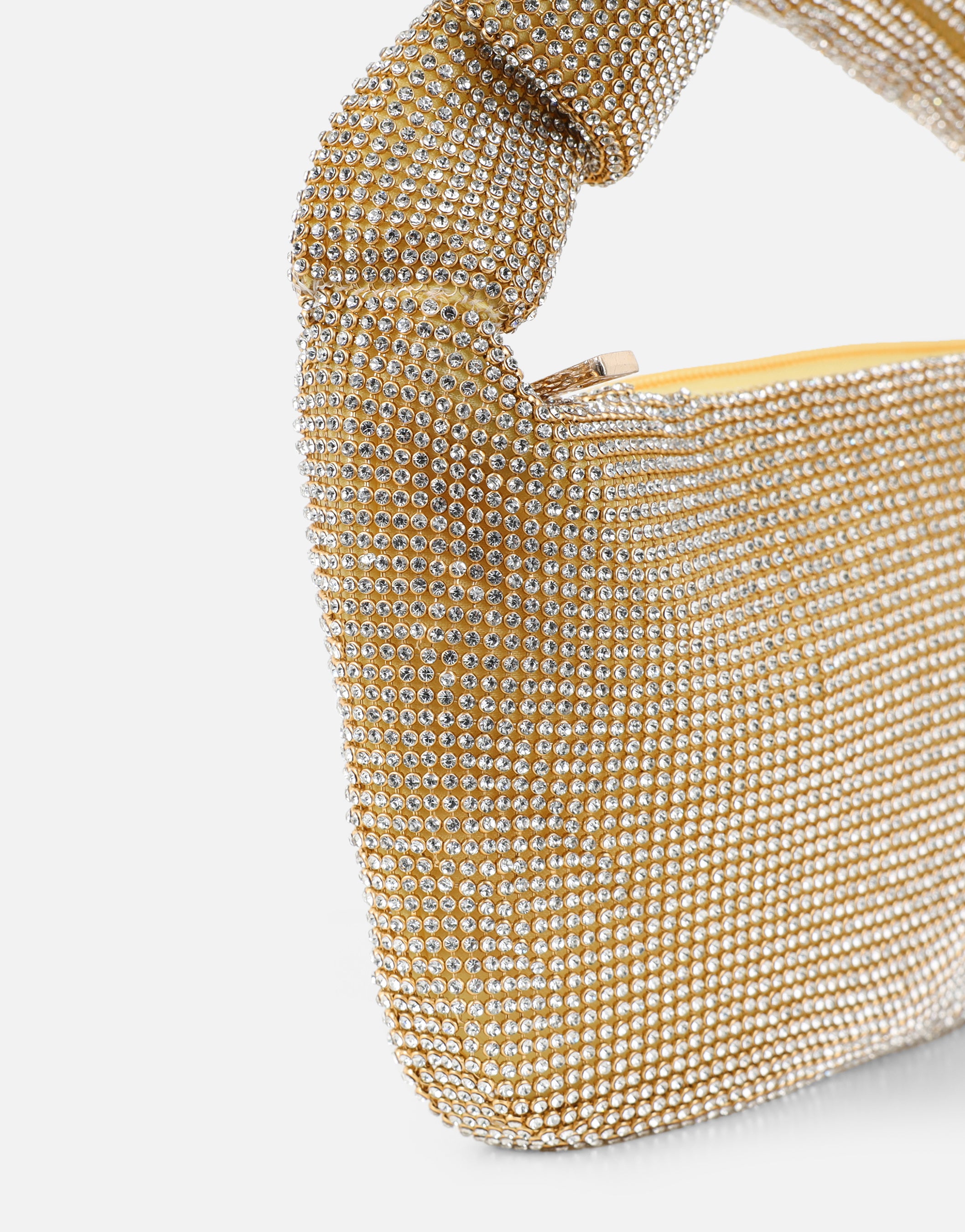 Erin Gold Diamante Knot Detail Handbag | SIMMI London