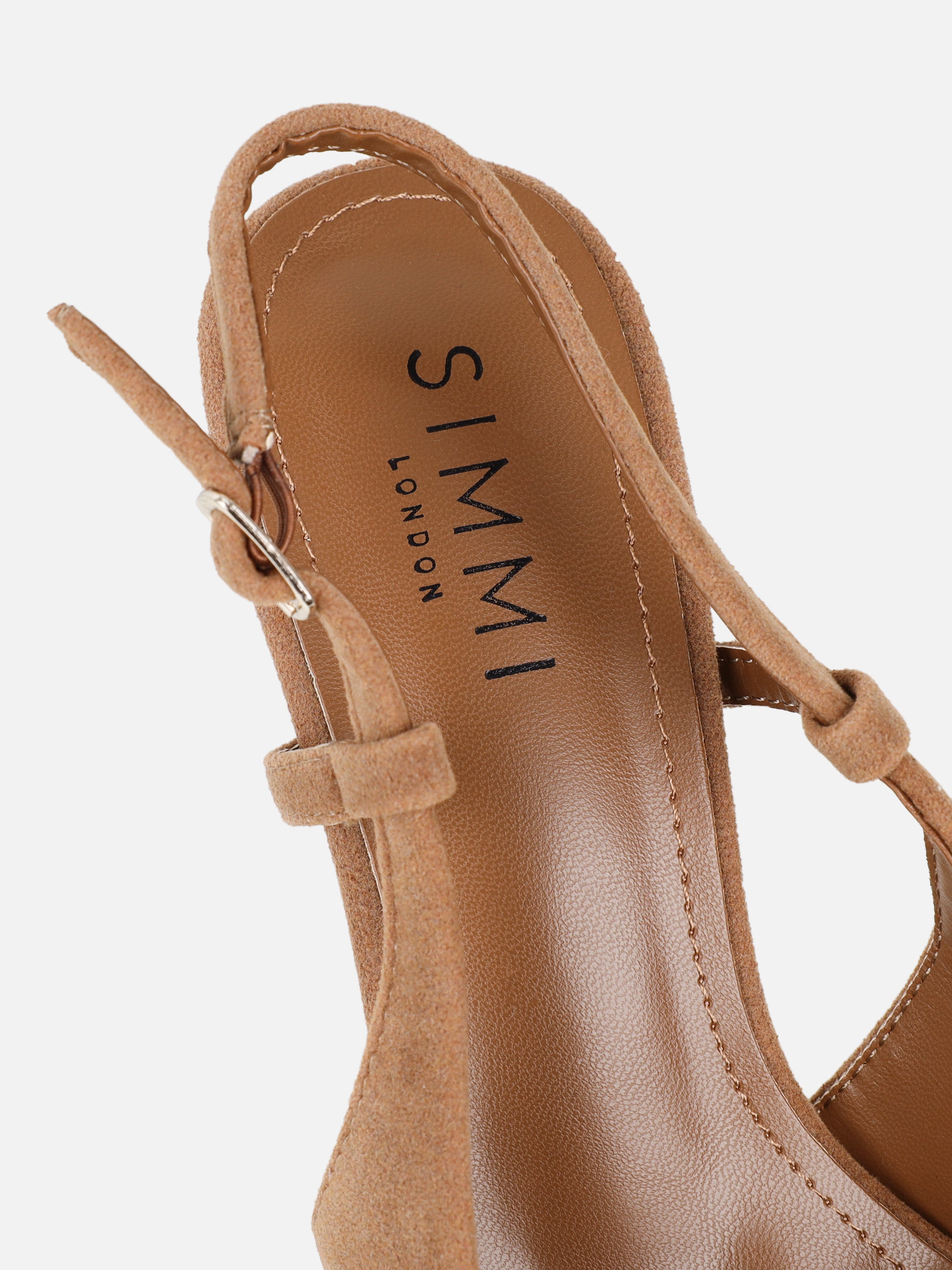 Emarra Taupe Suede Slingback Court Shoes | SIMMI London