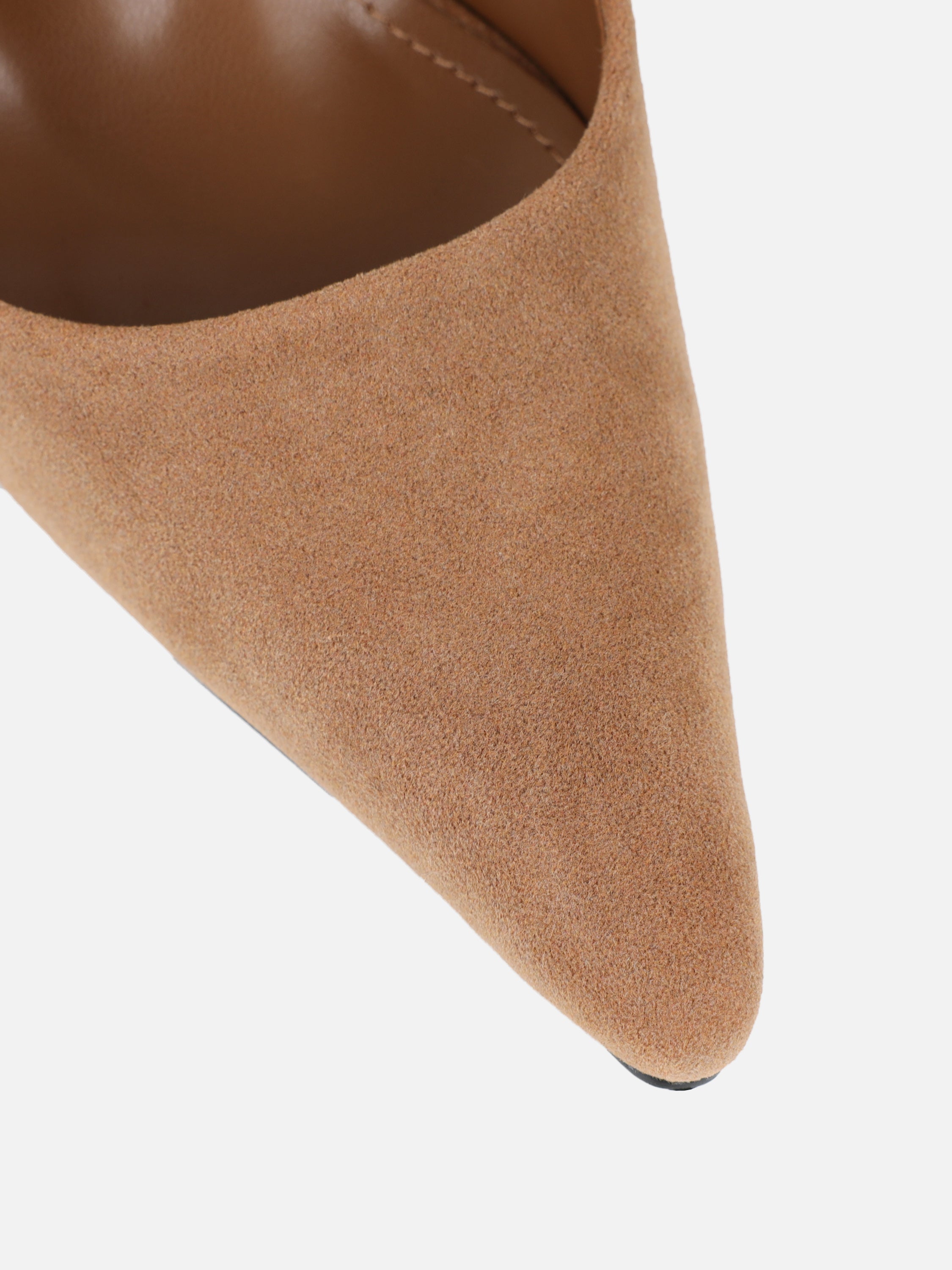 Emarra Taupe Suede Slingback Court Shoes | SIMMI London