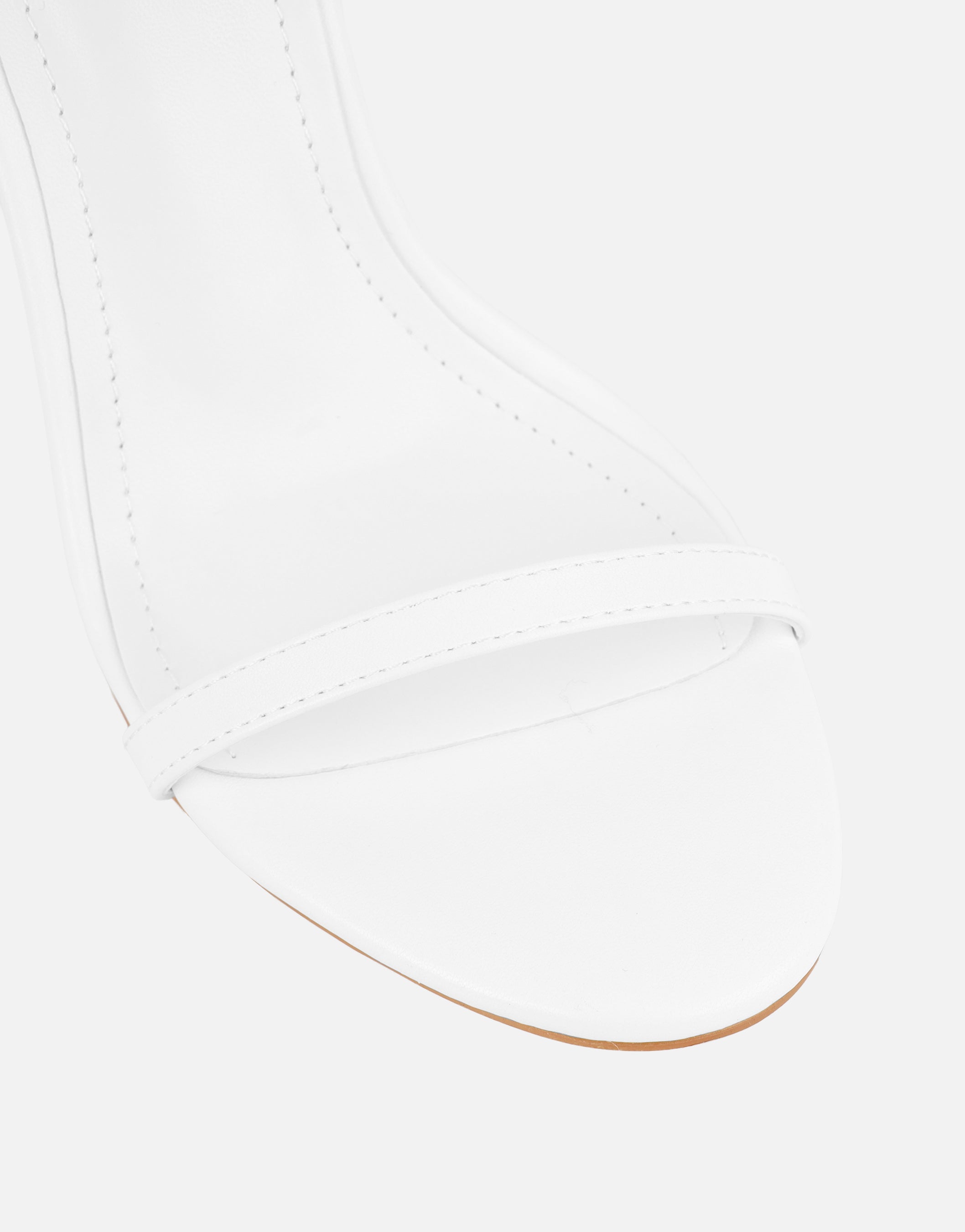 Gabby White Barely There Heeled Sandals | SIMMI London