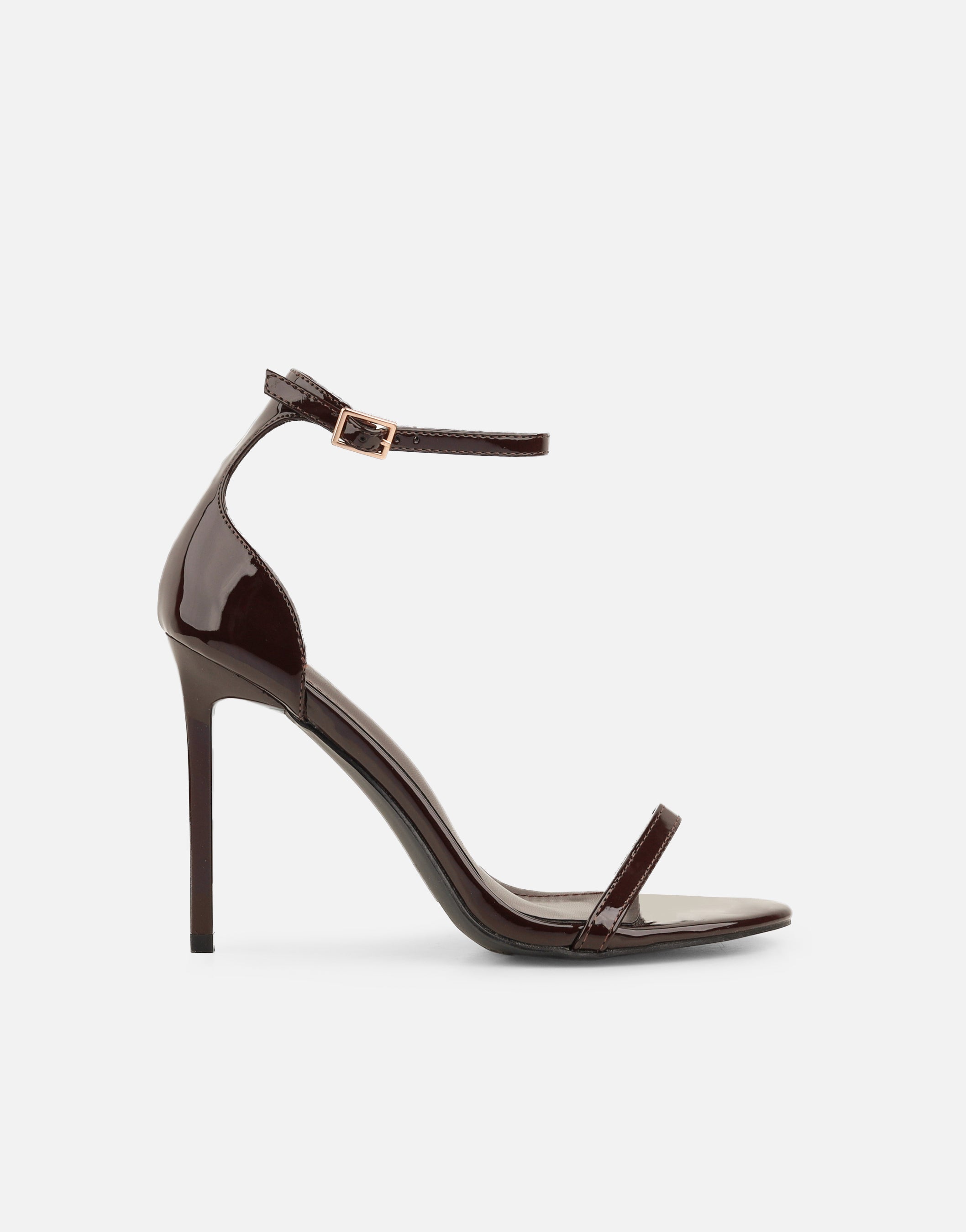Gabby Brown Patent Barely There Heeled Sandals | SIMMI London