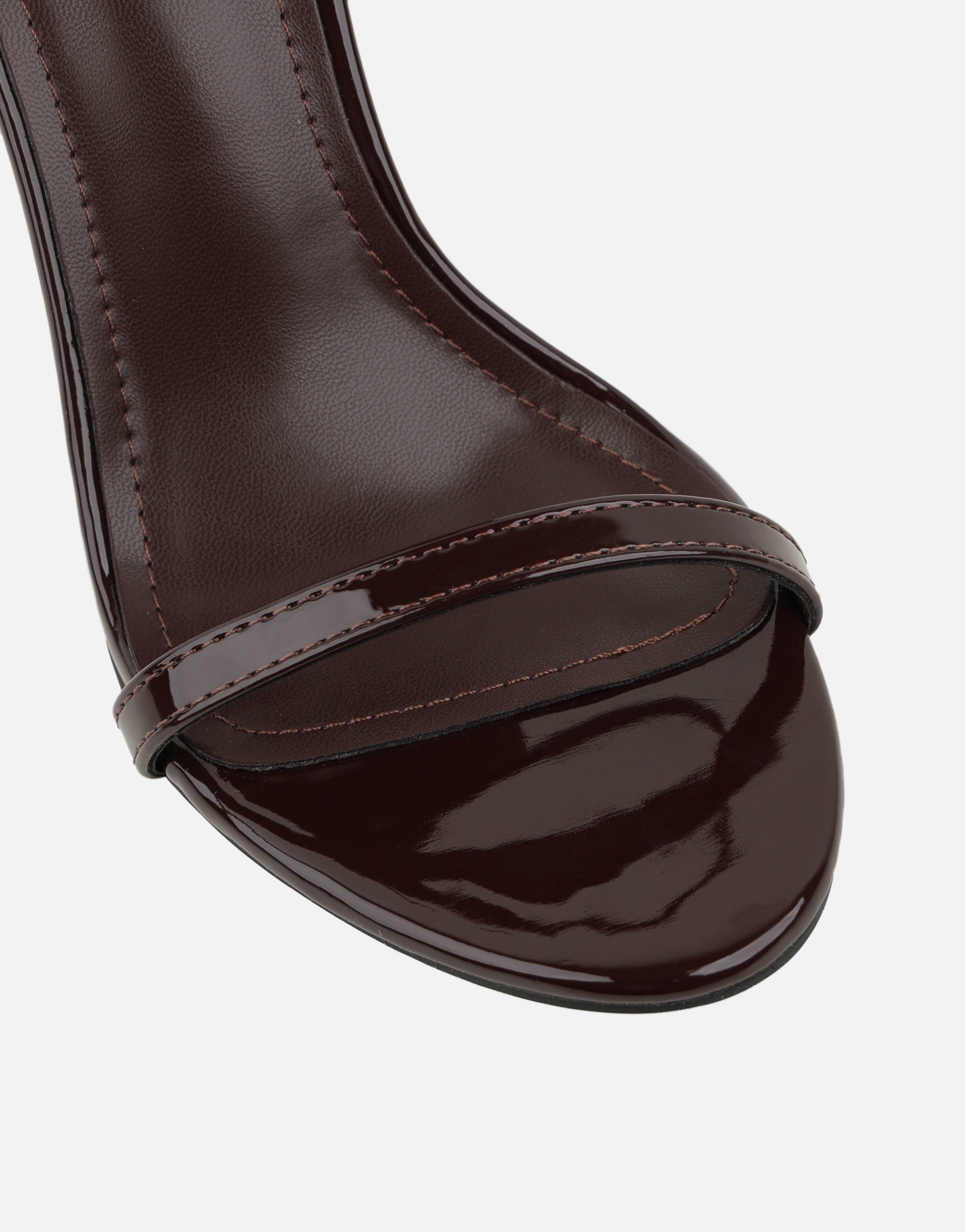 Gabby Brown Patent Barely There Heeled Sandals | SIMMI London