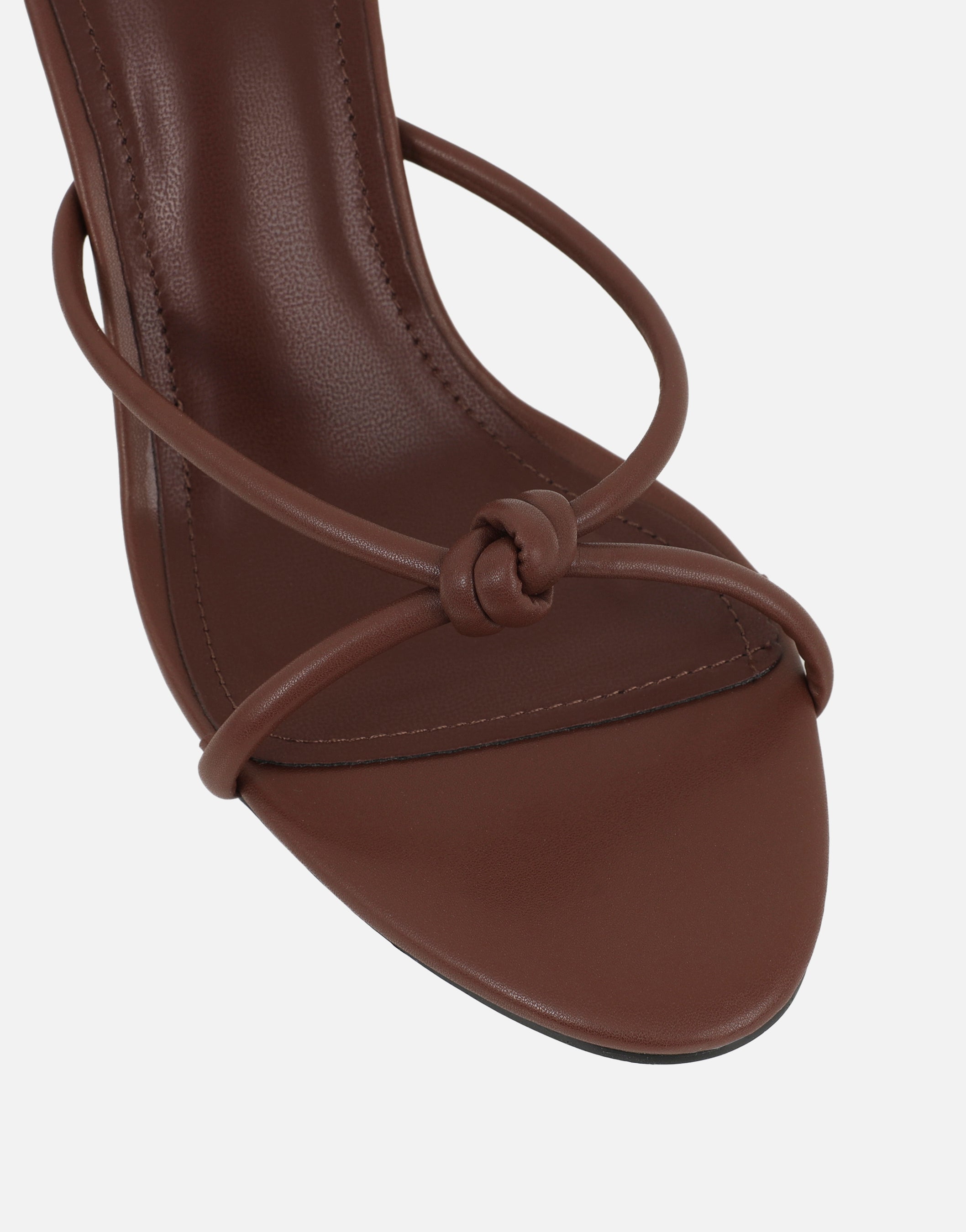 Tapioca Brown Knot Detail Mules | SIMMI London