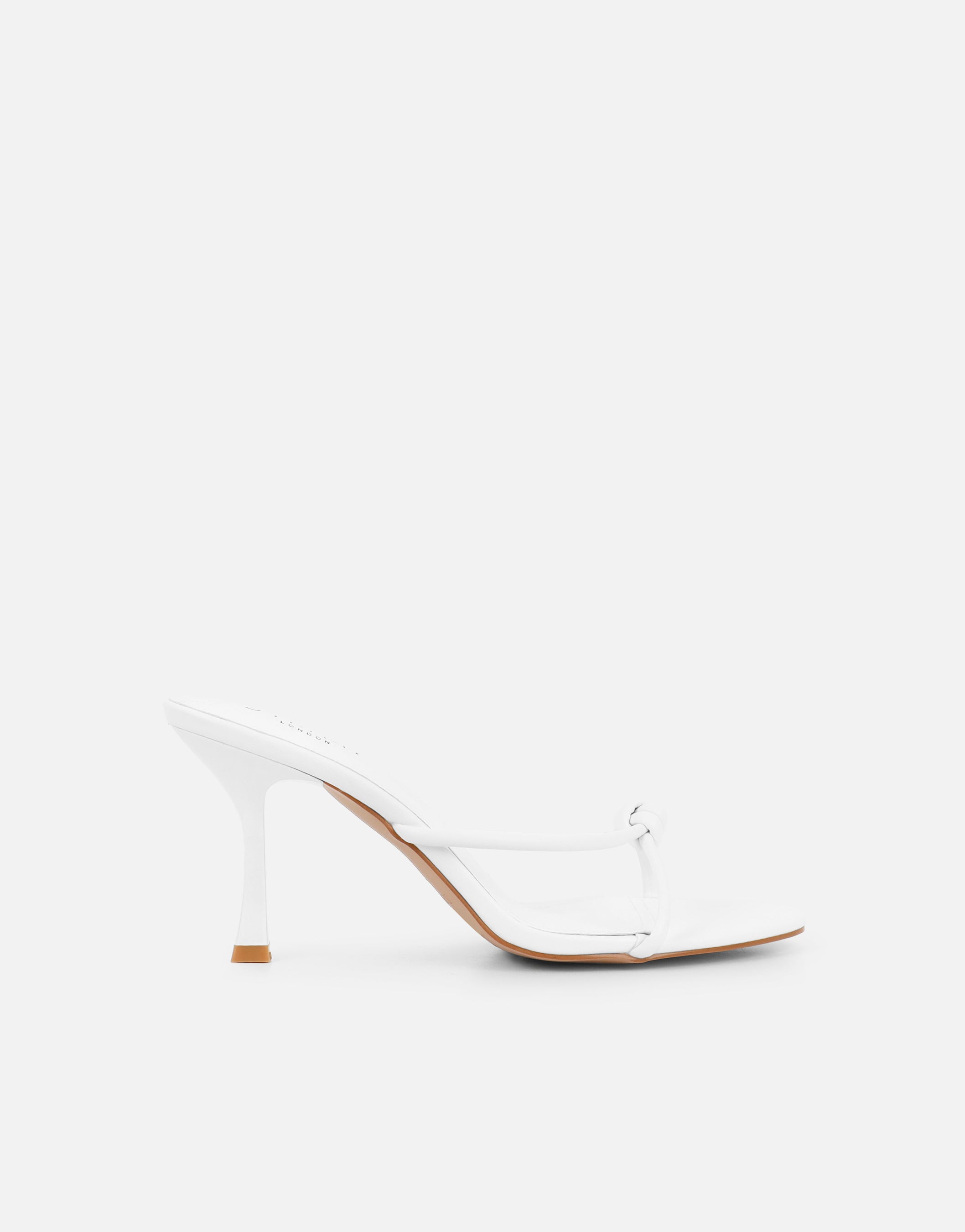 Tapioca White Knot Detail Mules | SIMMI London