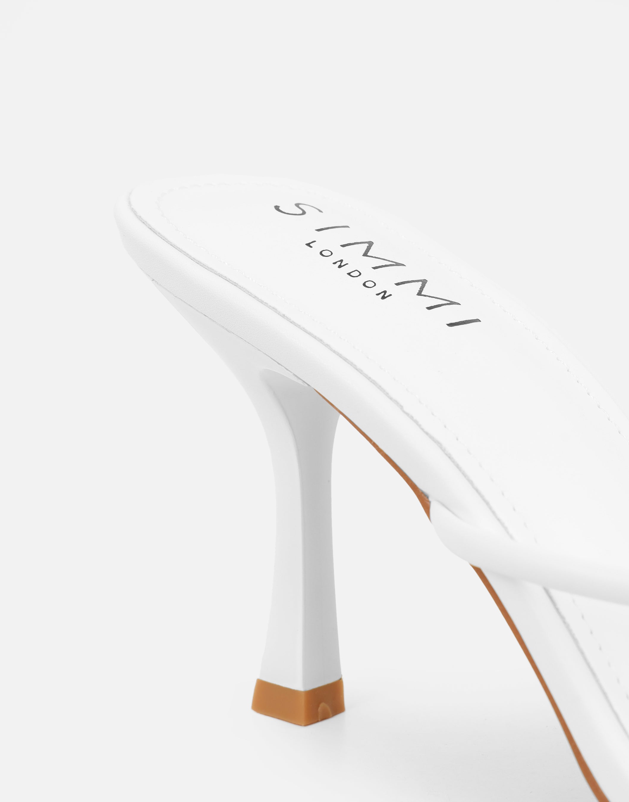 Tapioca White Knot Detail Mules | SIMMI London