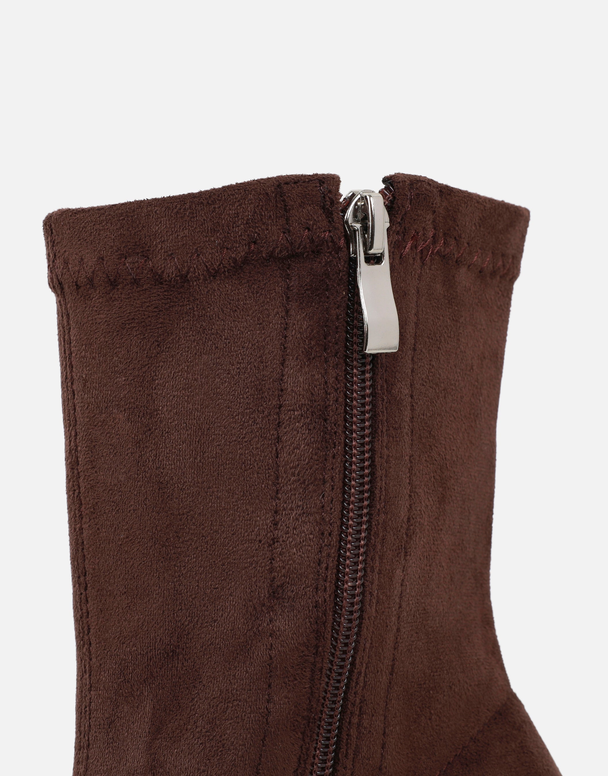 Grech Brown Suedette Pointed Heeled Boots | SIMMI London