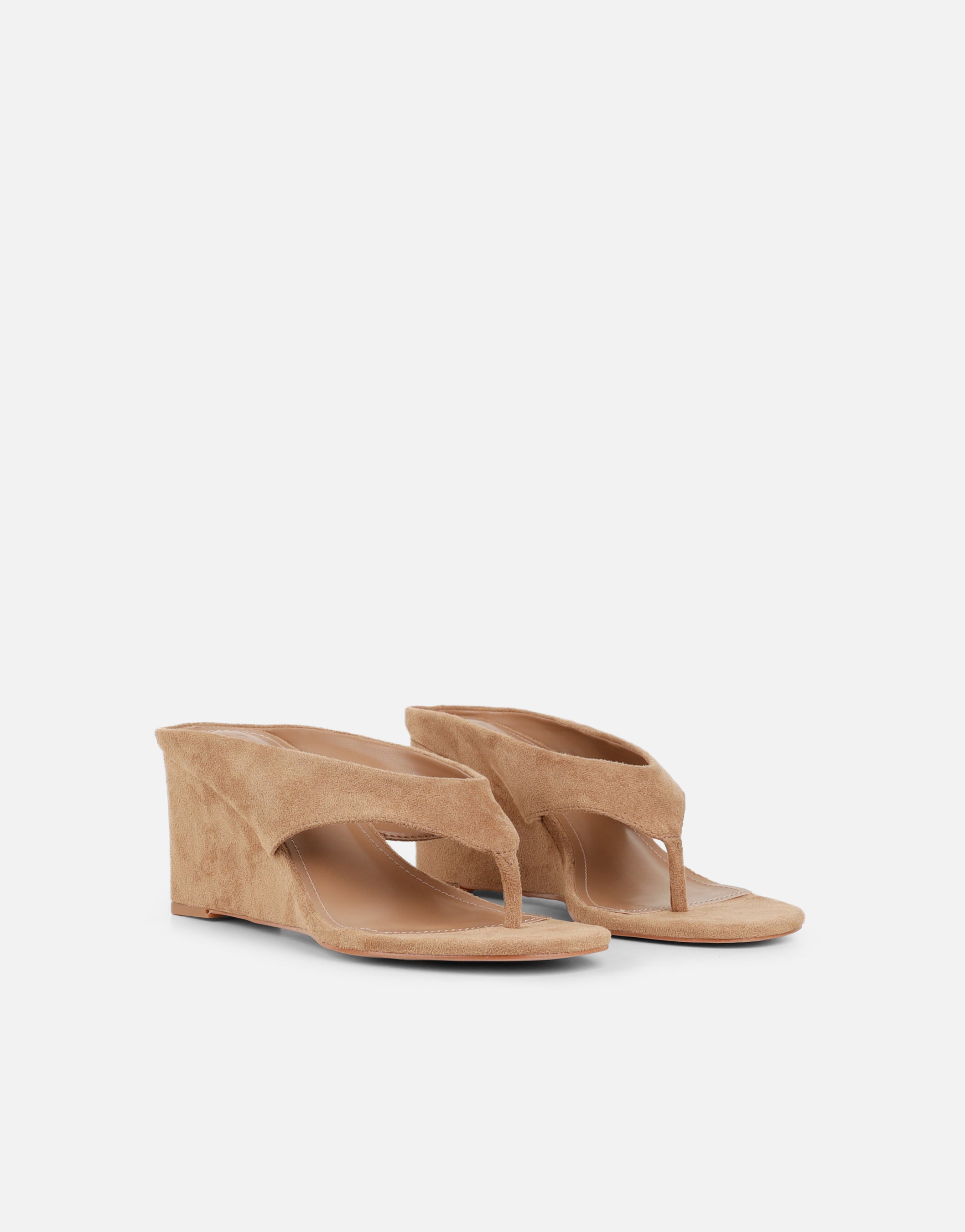 Hermionie Beige Suede Mules | SIMMI London