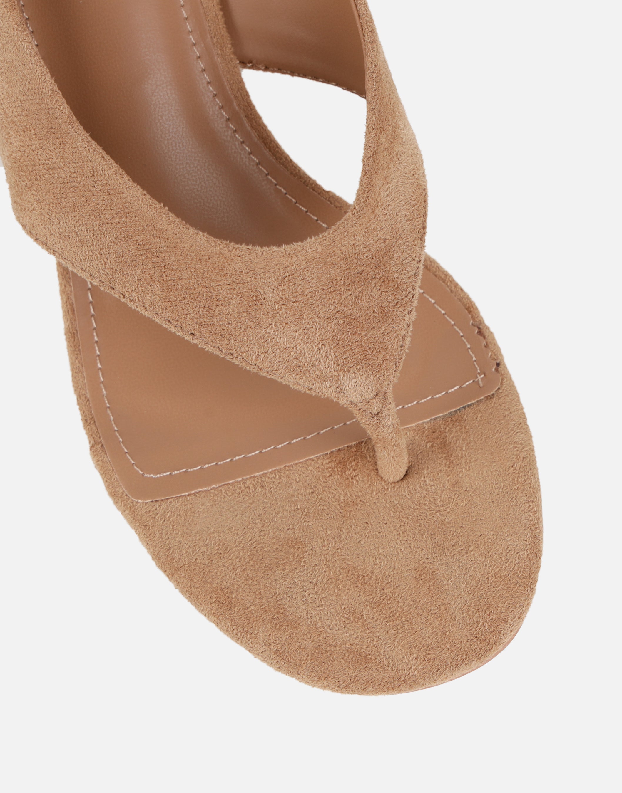 Hermionie Beige Suede Mules | SIMMI London