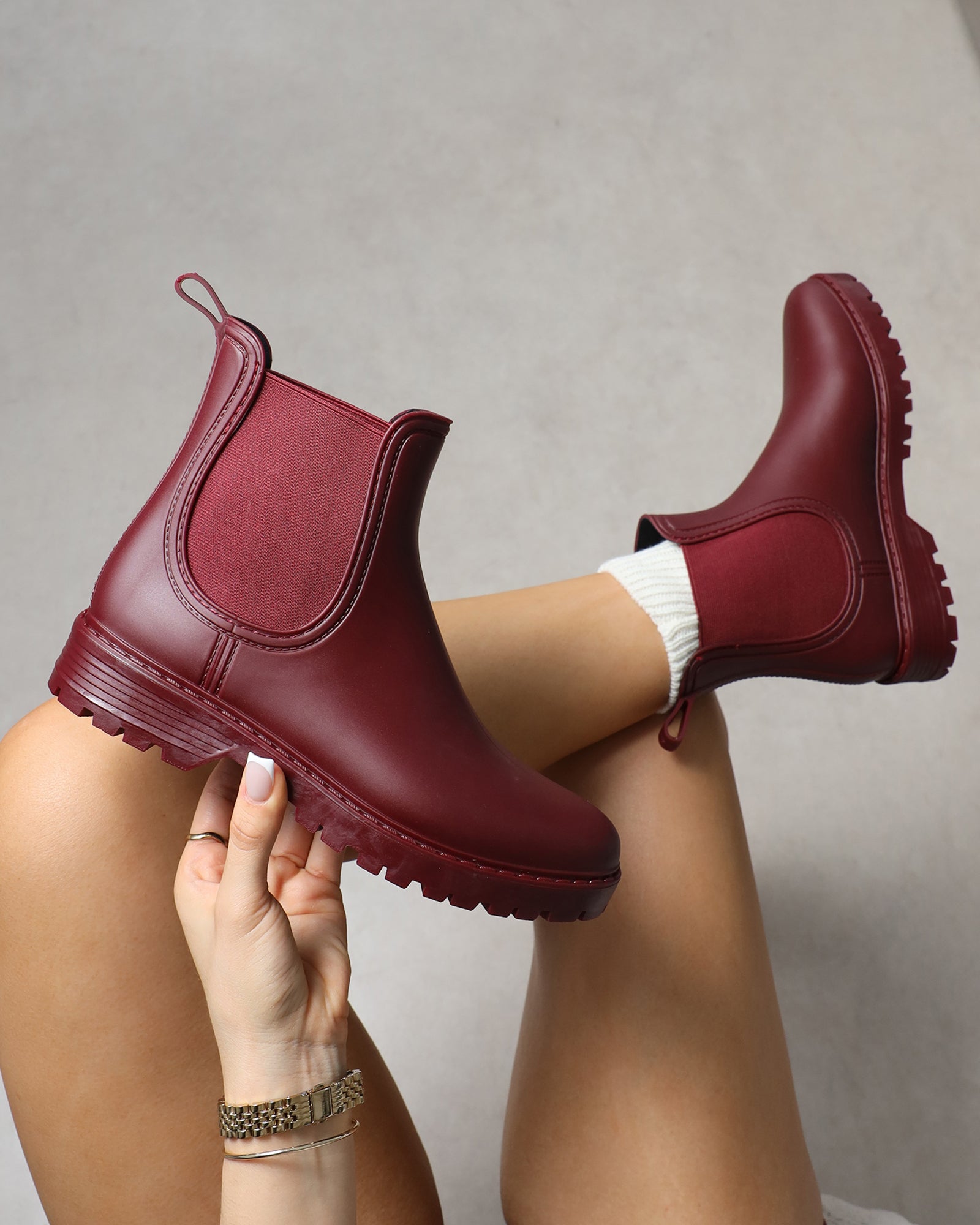 Hartley Burgundy Wellington Chelsea Boot | SIMMI London
