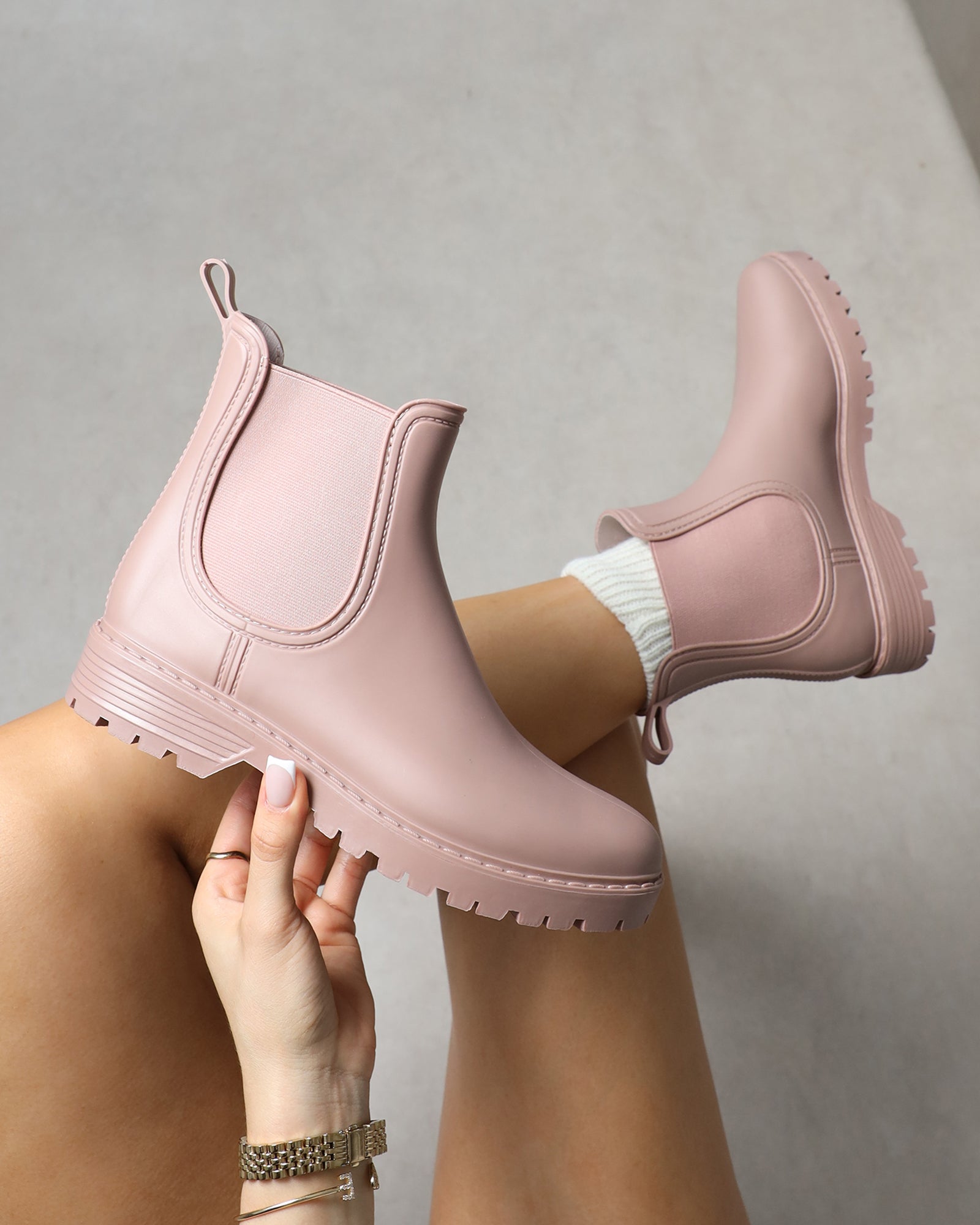 Hartley Pink Wellington Chelsea Boot | SIMMI London