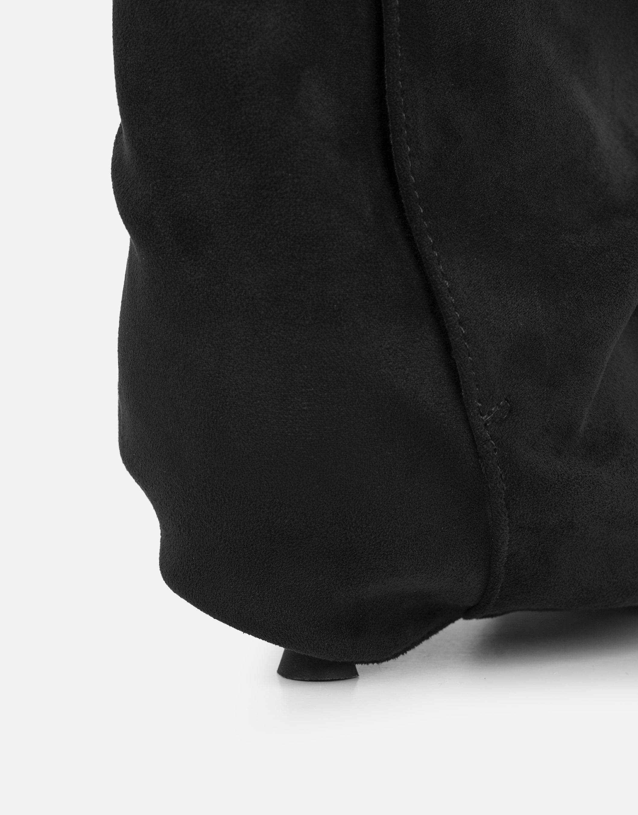 Dixee Black Suedette Ruched Foldover Pixie Boots | SIMMI London