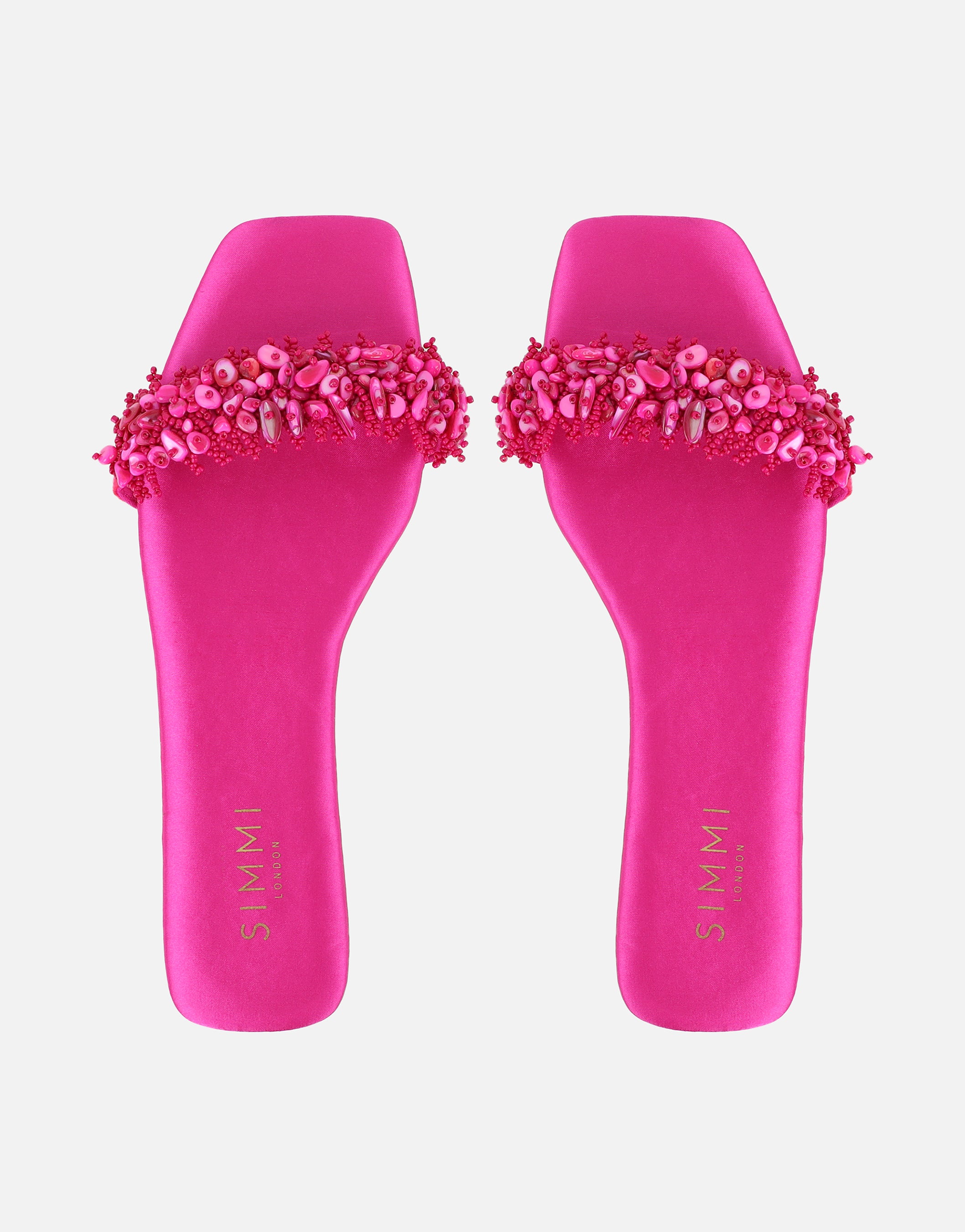 Hatty Pink Slip On Flat Sandals | SIMMI London