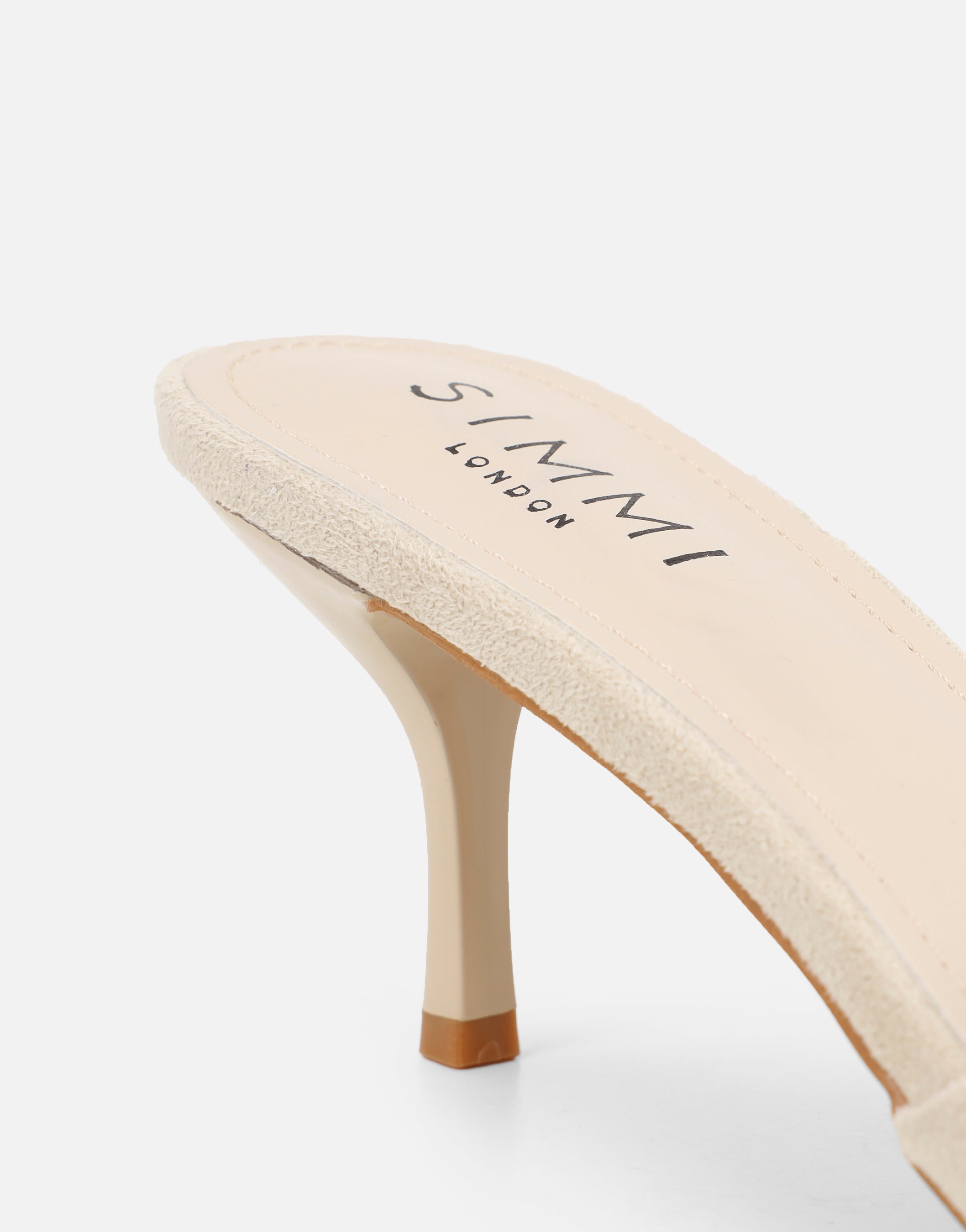 Hux Beige Suede Mules | SIMMI London