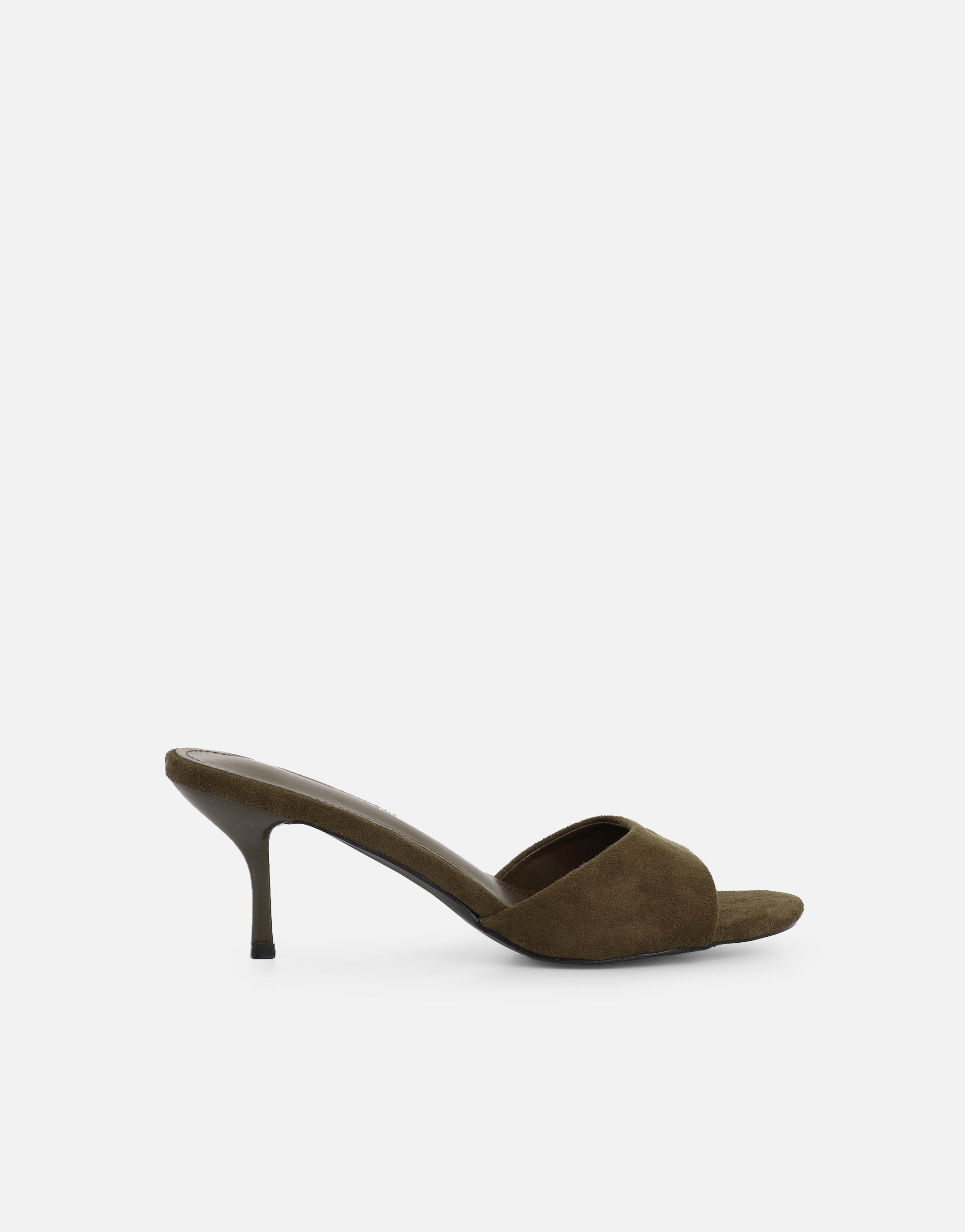Hux Khaki Suede Mules | SIMMI London