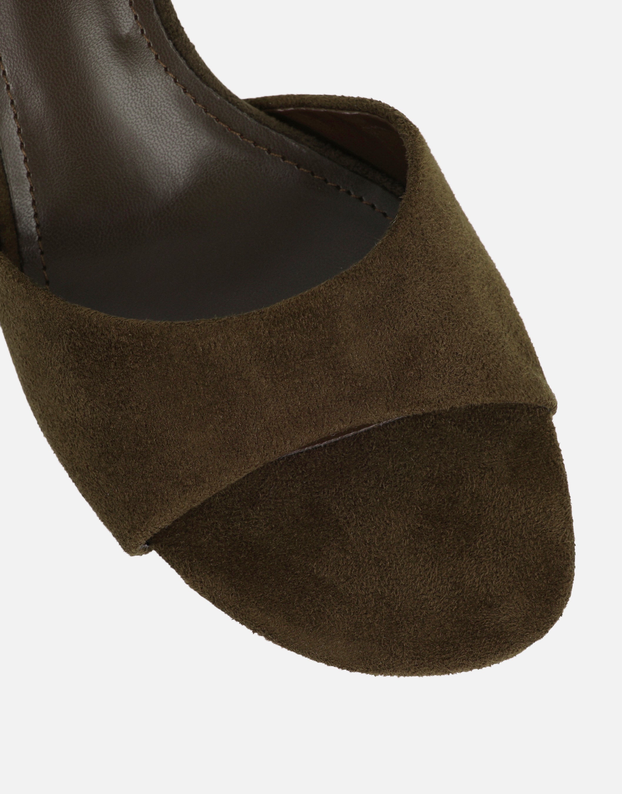 Hux Khaki Suede Mules | SIMMI London