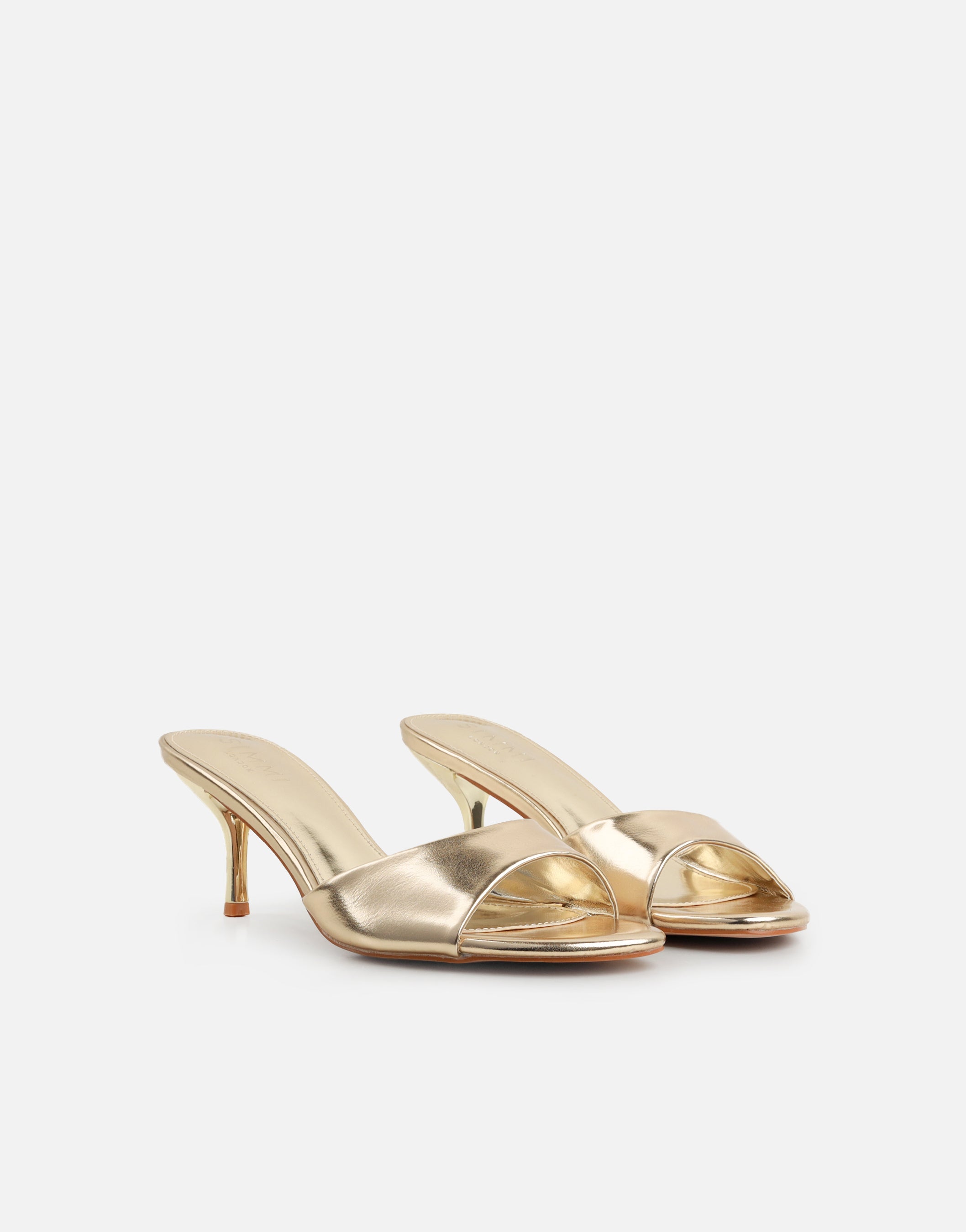 Hux Gold Metallic Mules | SIMMI London