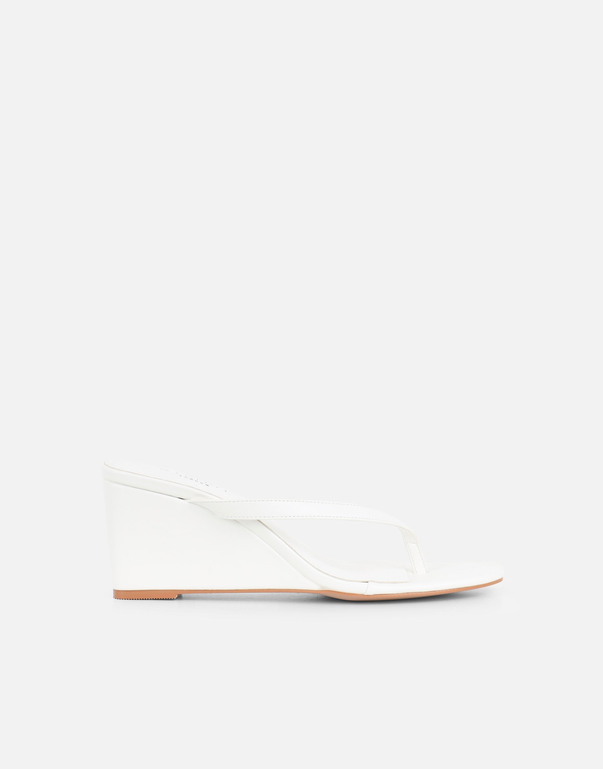 Immy White Thong Wedge Sandals | SIMMI London