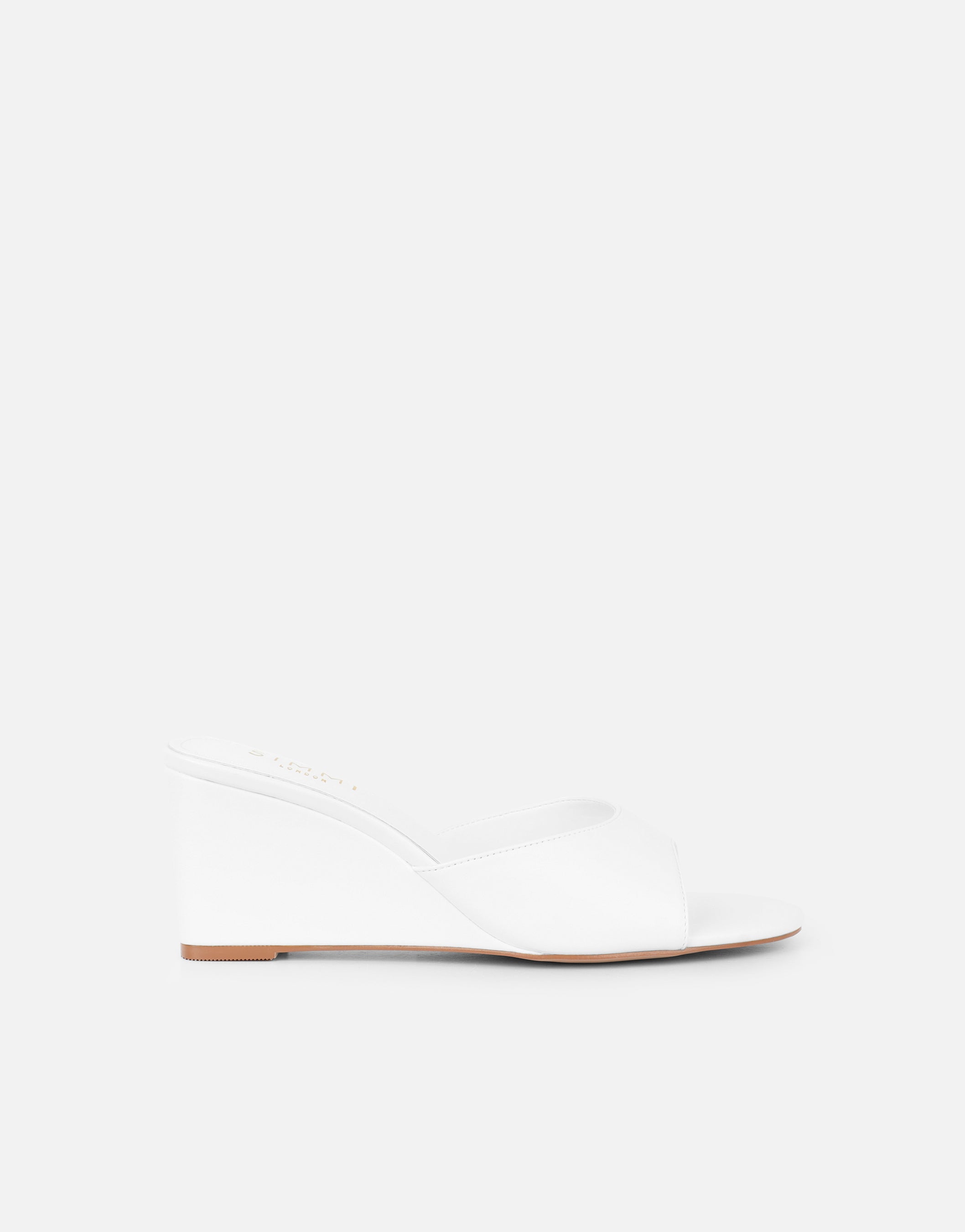 Iris White Wedge Mules | SIMMI London