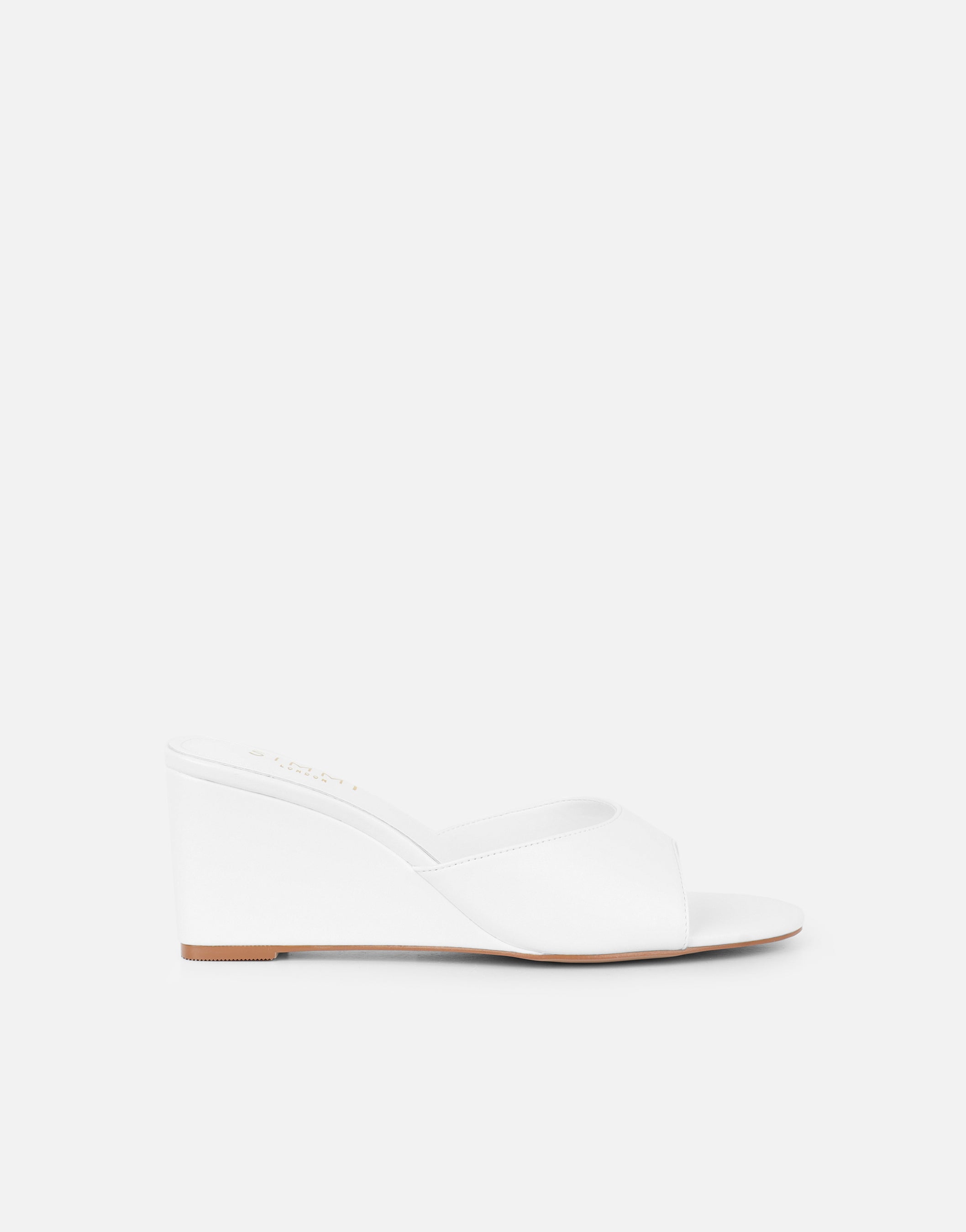 Iris White Wedge Mules | SIMMI London