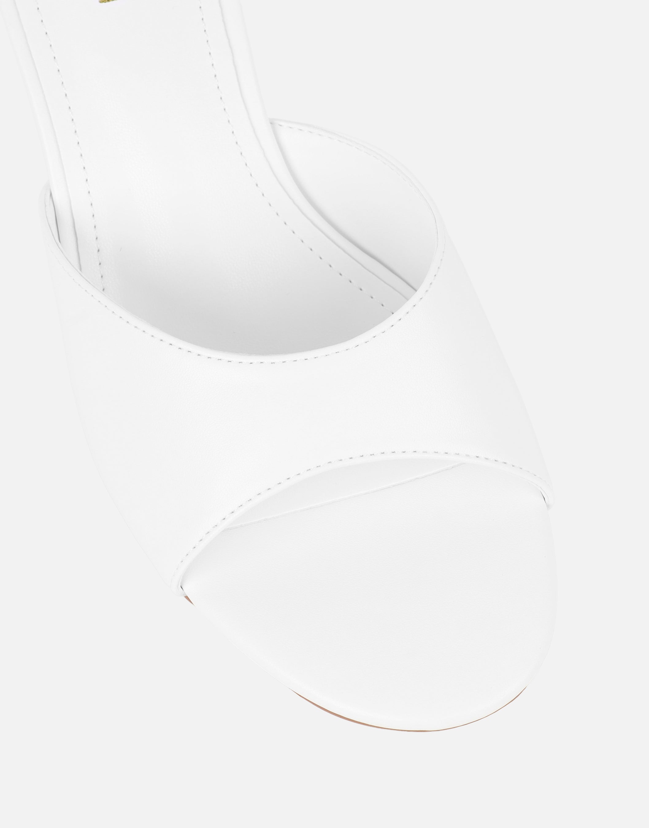 Iris White Wedge Mules | SIMMI London