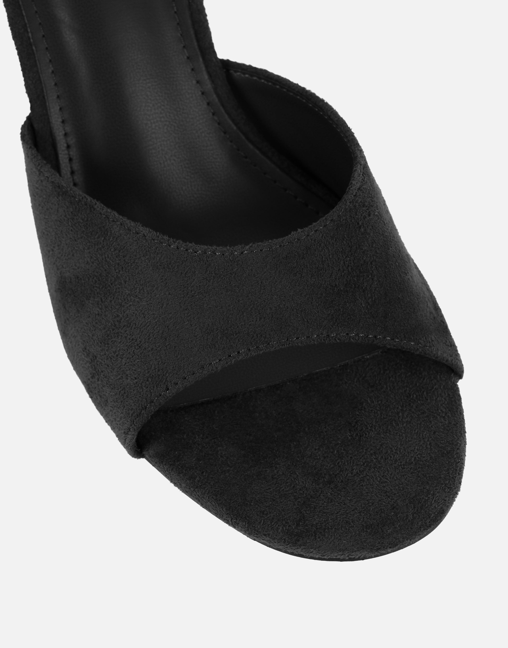 Iris Black Wedge Mules | SIMMI London
