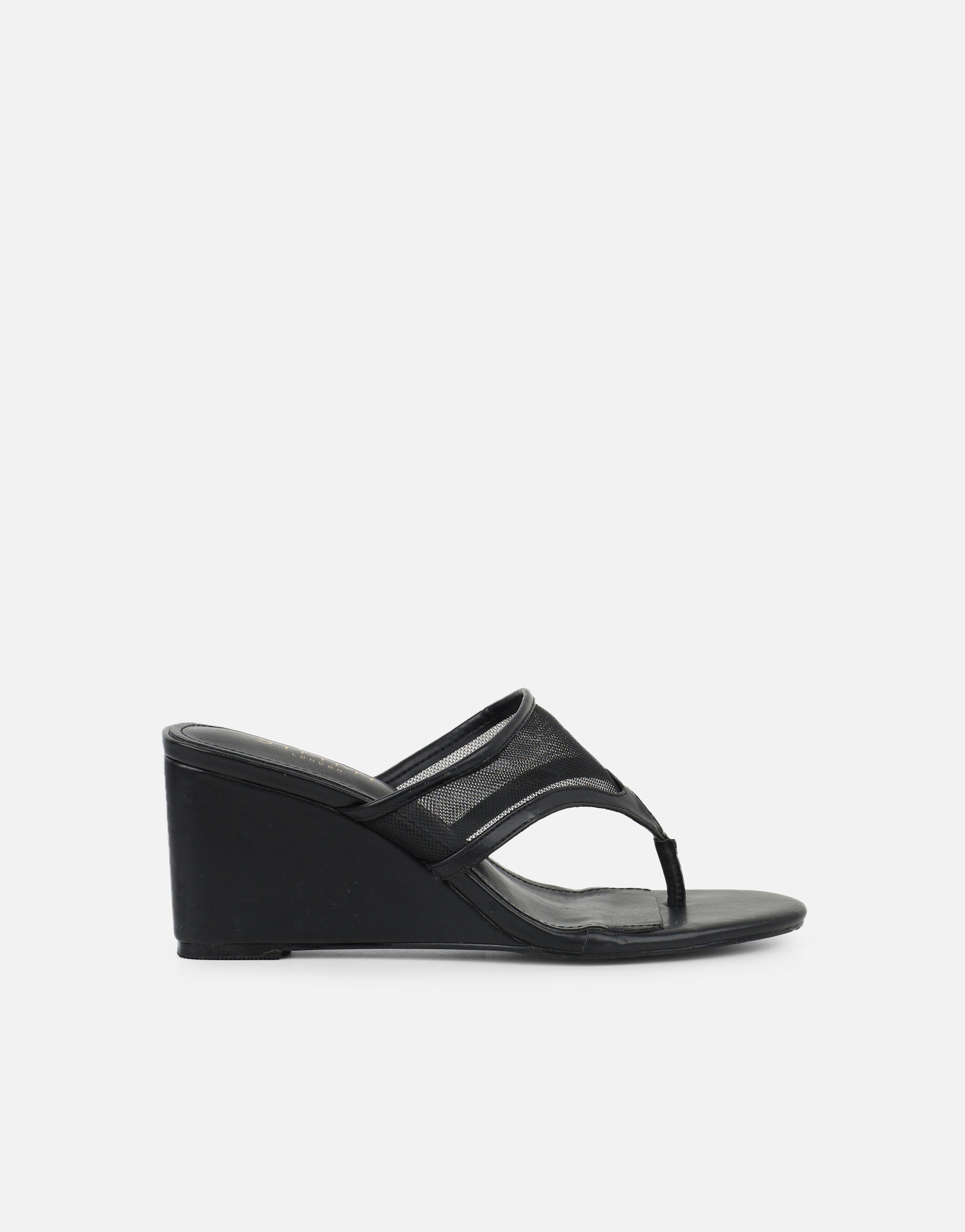 Elsie Black Mesh Mules | SIMMI London