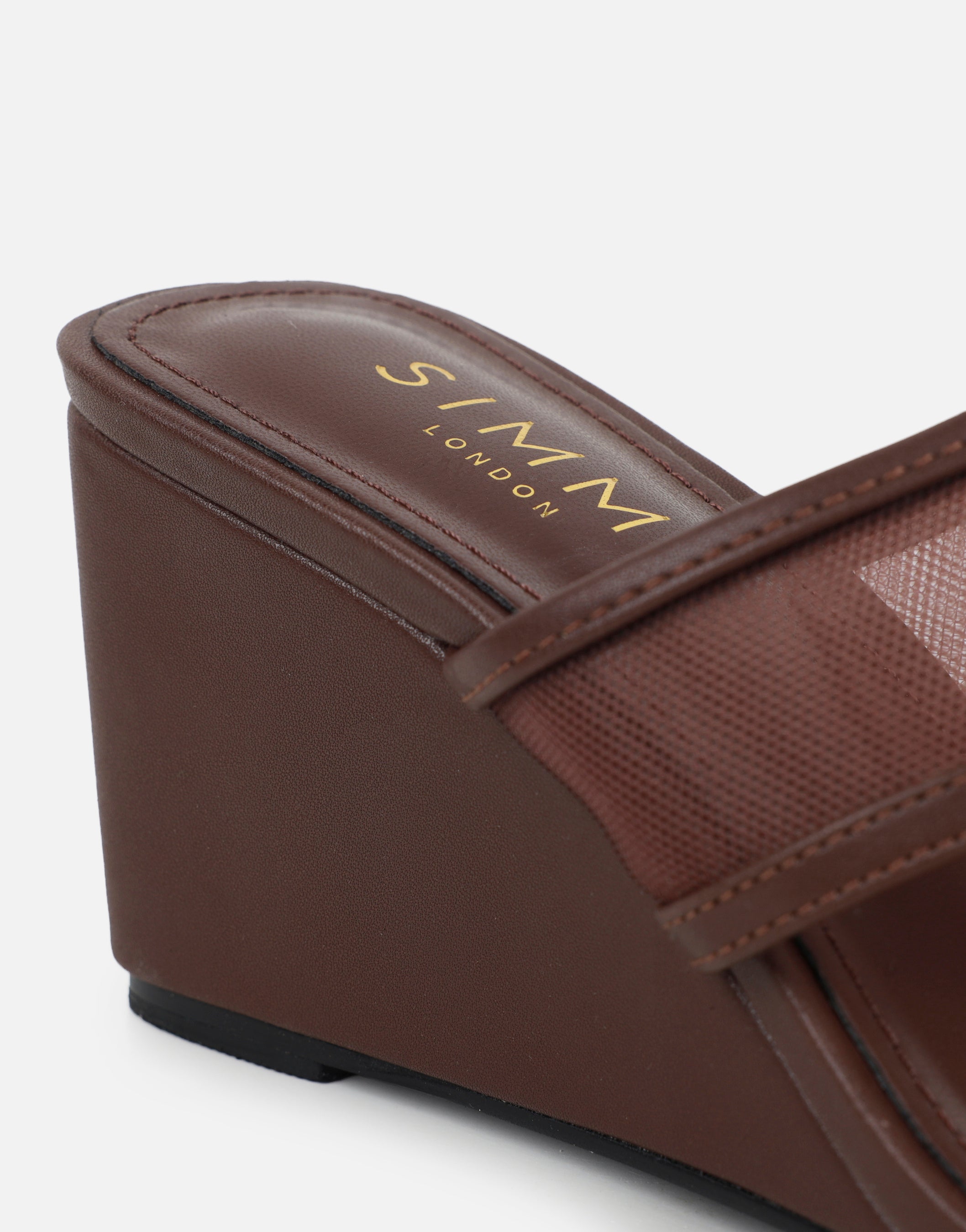 Elsie Brown Mesh Mules | SIMMI London