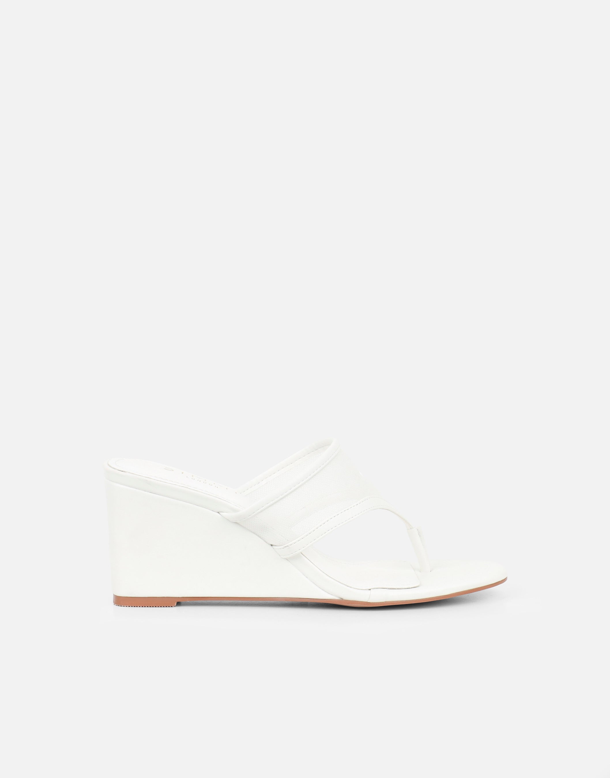 Elsie White Mesh Mules | SIMMI London