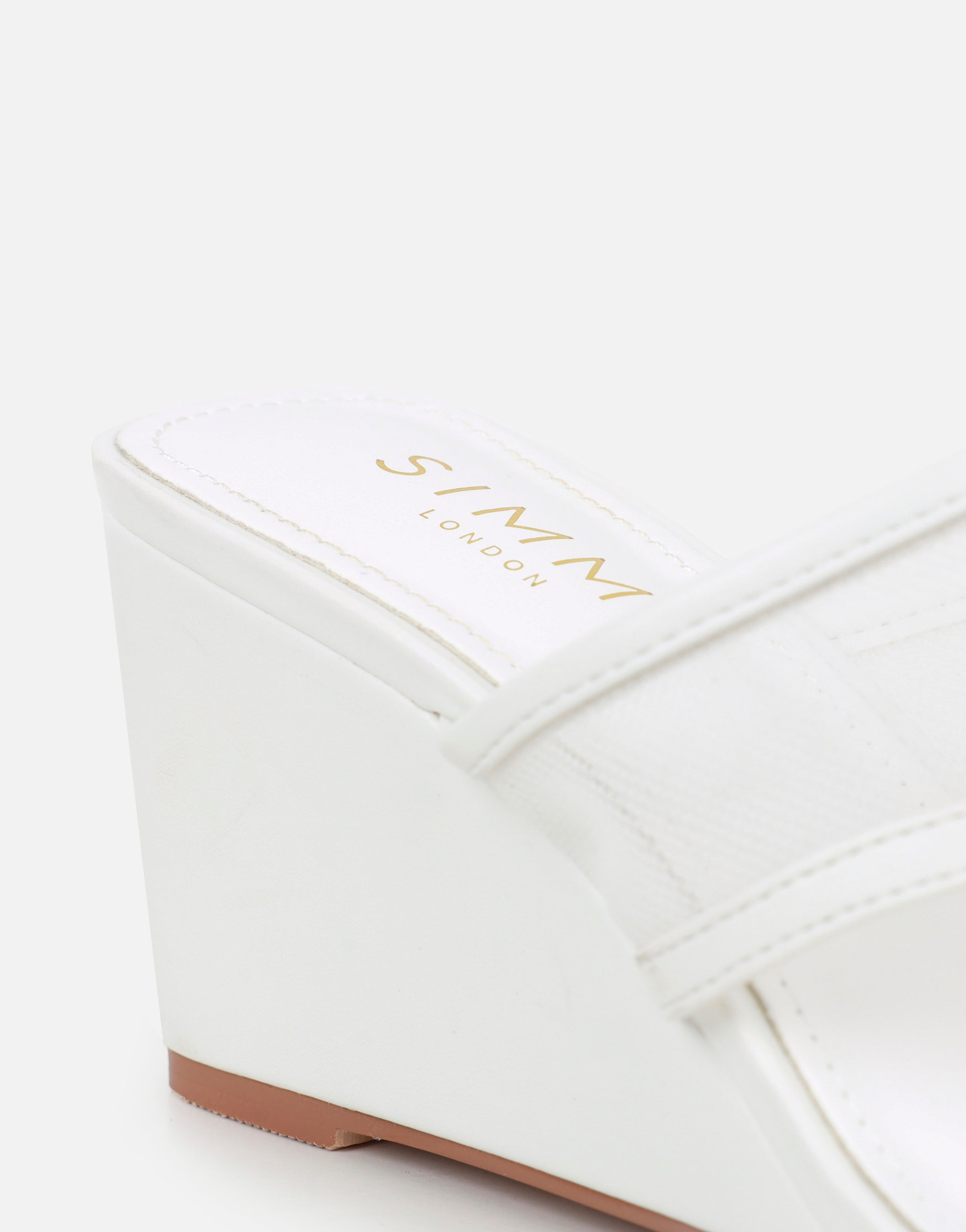 Elsie White Mesh Mules | SIMMI London