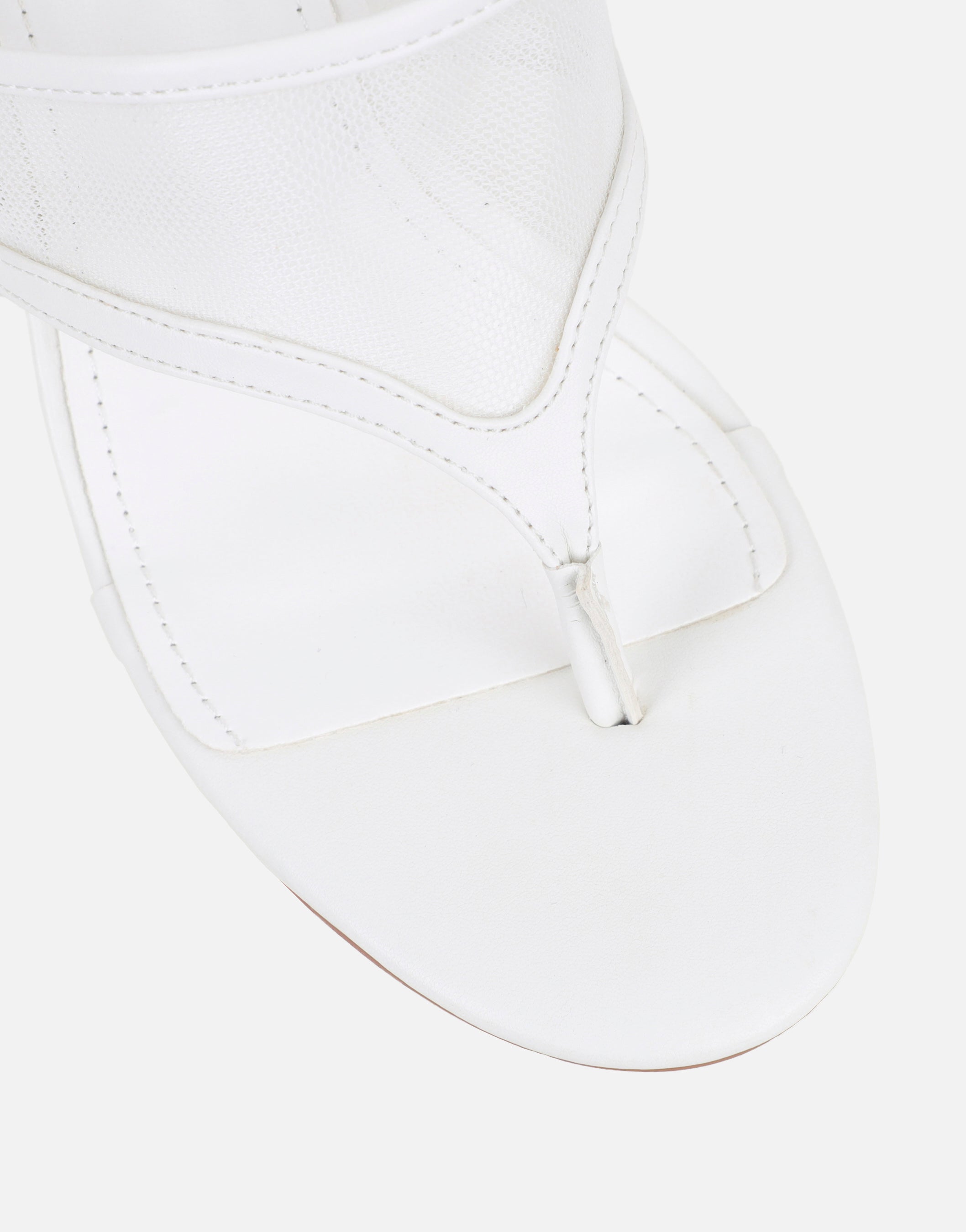 Elsie White Mesh Mules | SIMMI London