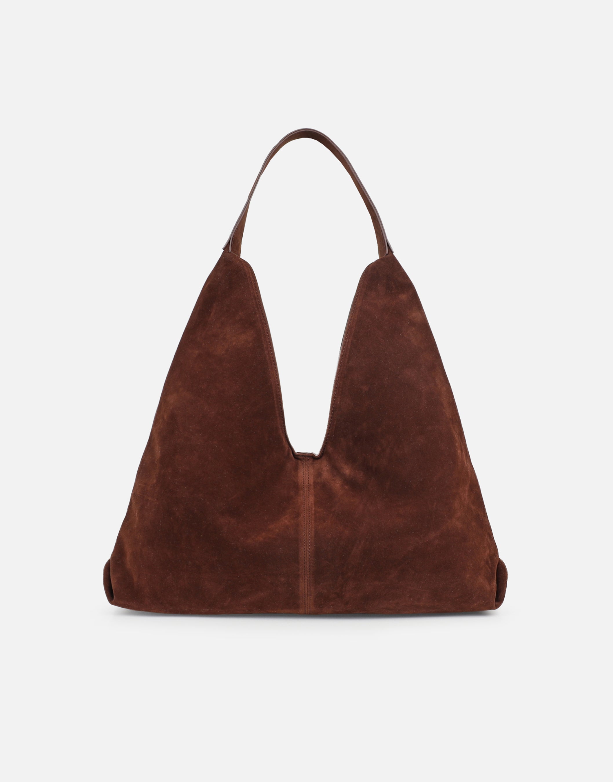 Isla Large Brown Faux Suede Shoulder Bag | SIMMI London