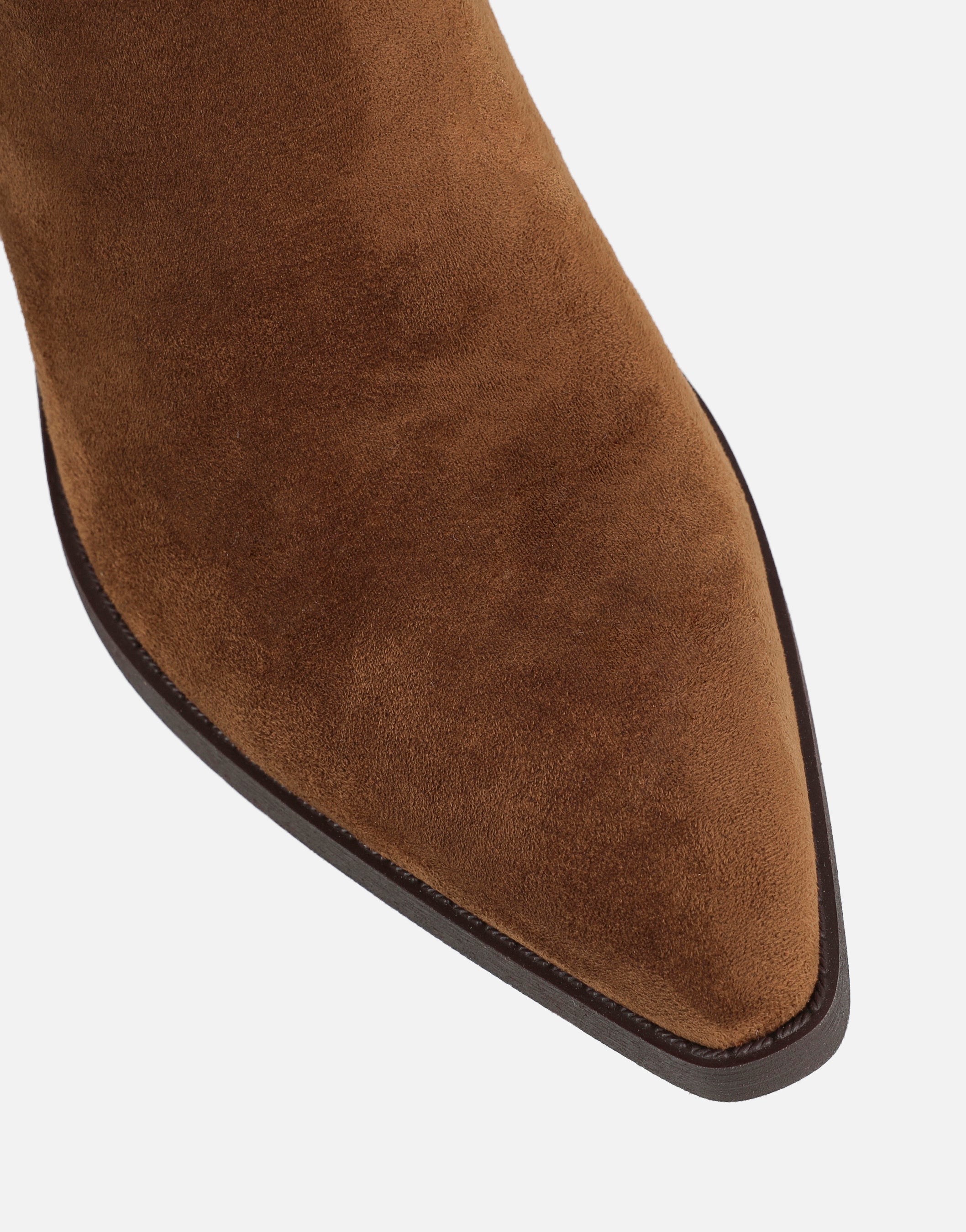 Prairie Tan Suede Ruched Western Boots | SIMMI London