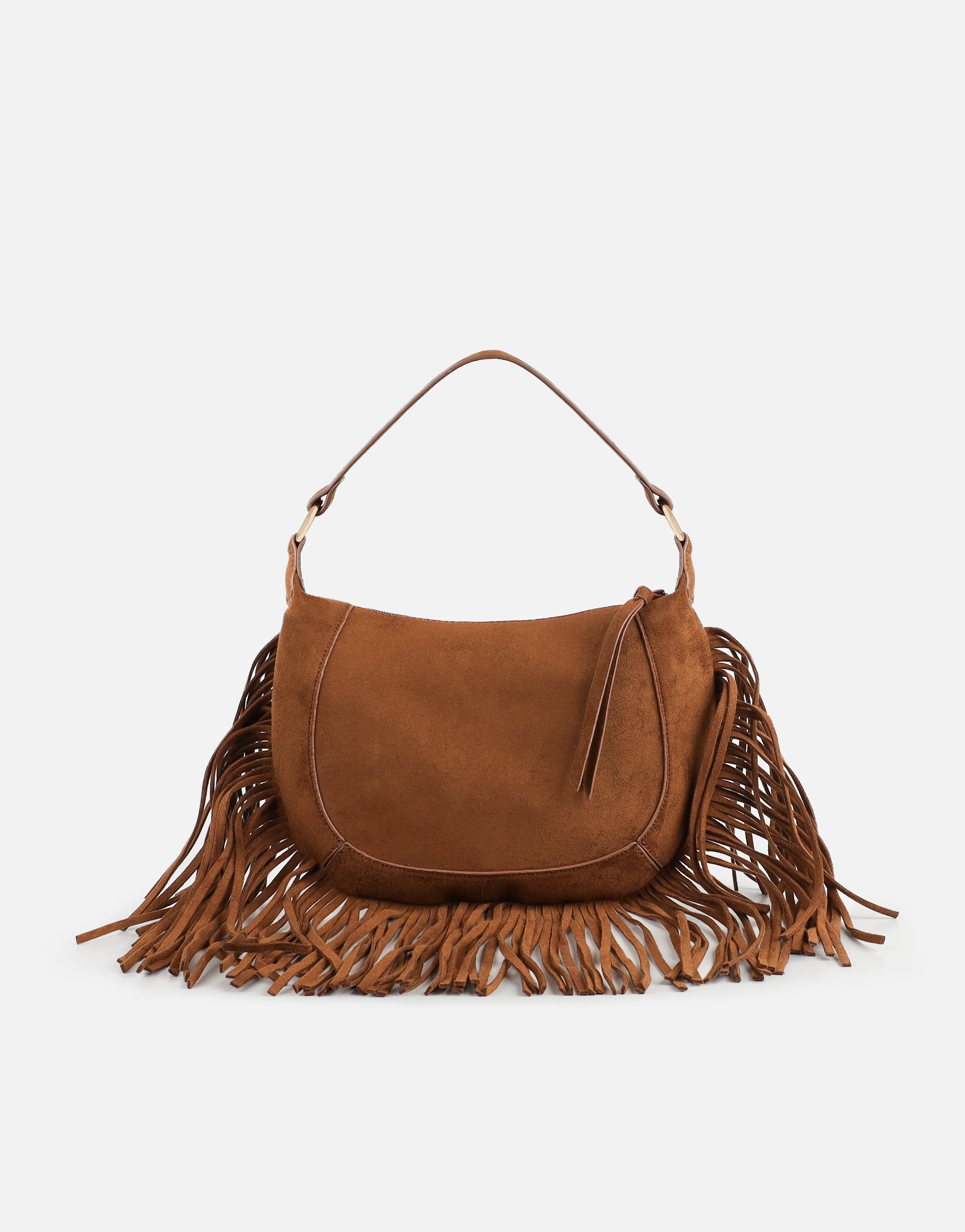 Izzy Tan Suede Western Shoulder Bag | SIMMI London