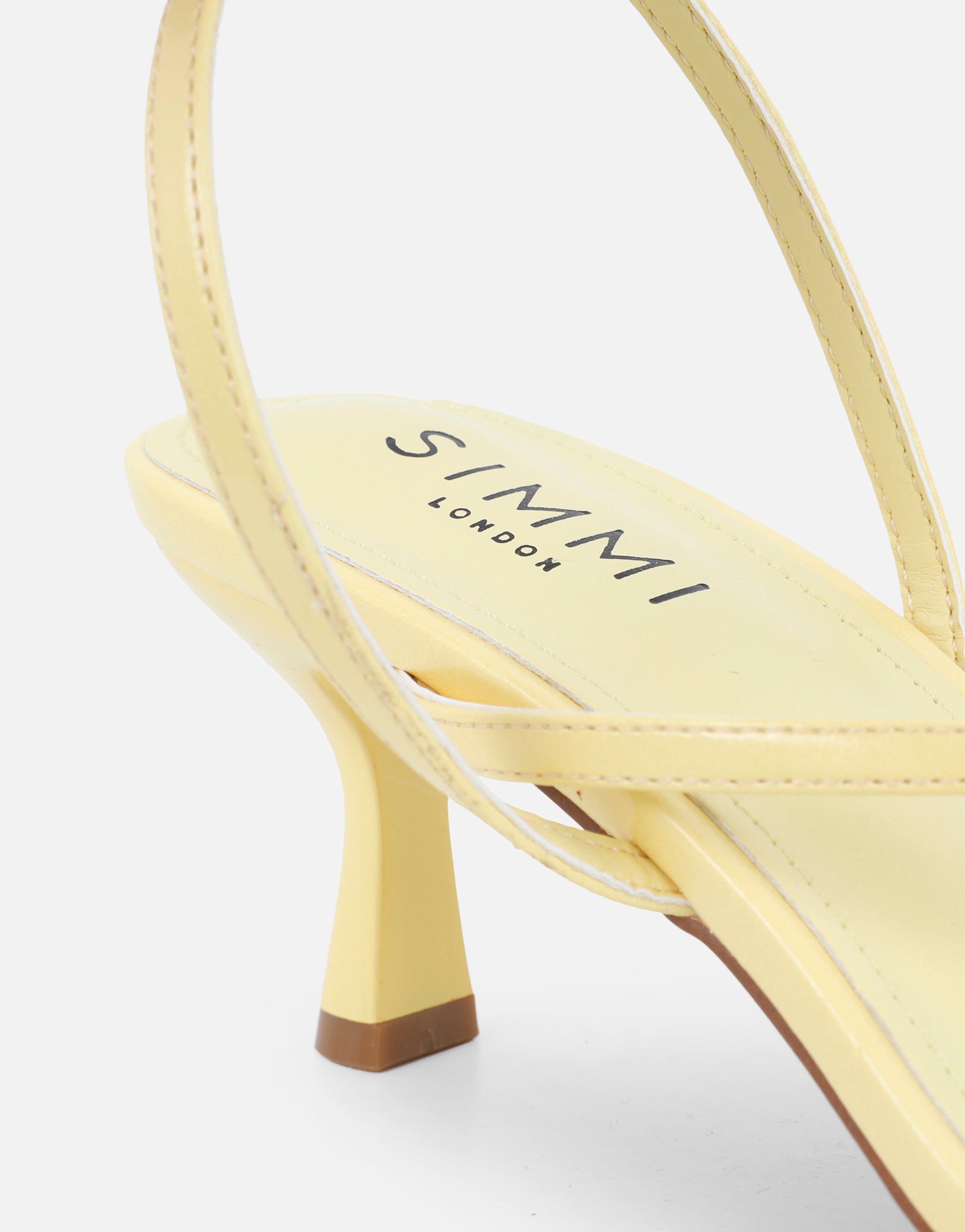 Kristan Yellow Heeled Sandals | SIMMI London
