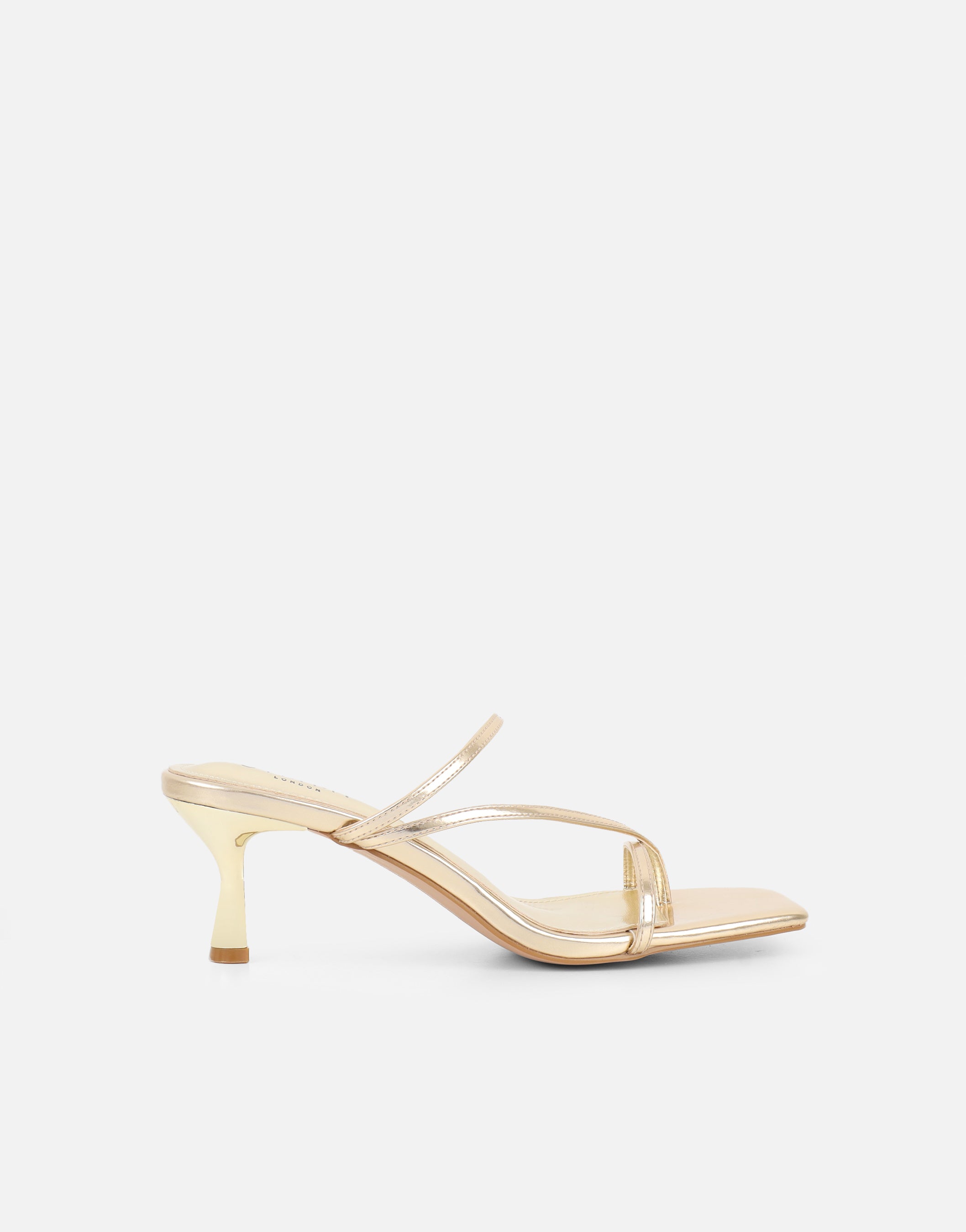 Jenna Gold Metallic Toe Thong Mules | SIMMI London