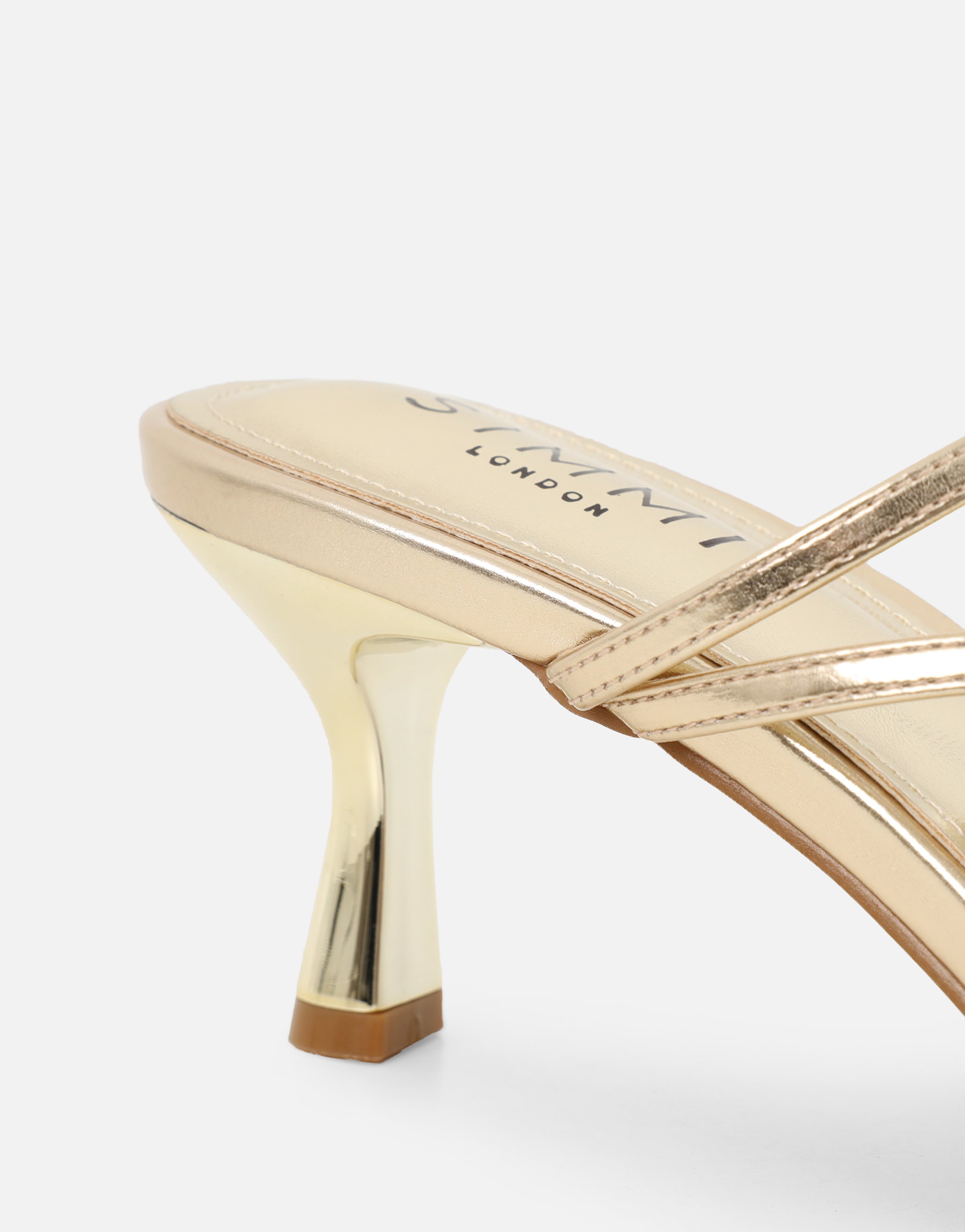 Jenna Gold Metallic Toe Thong Mules | SIMMI London