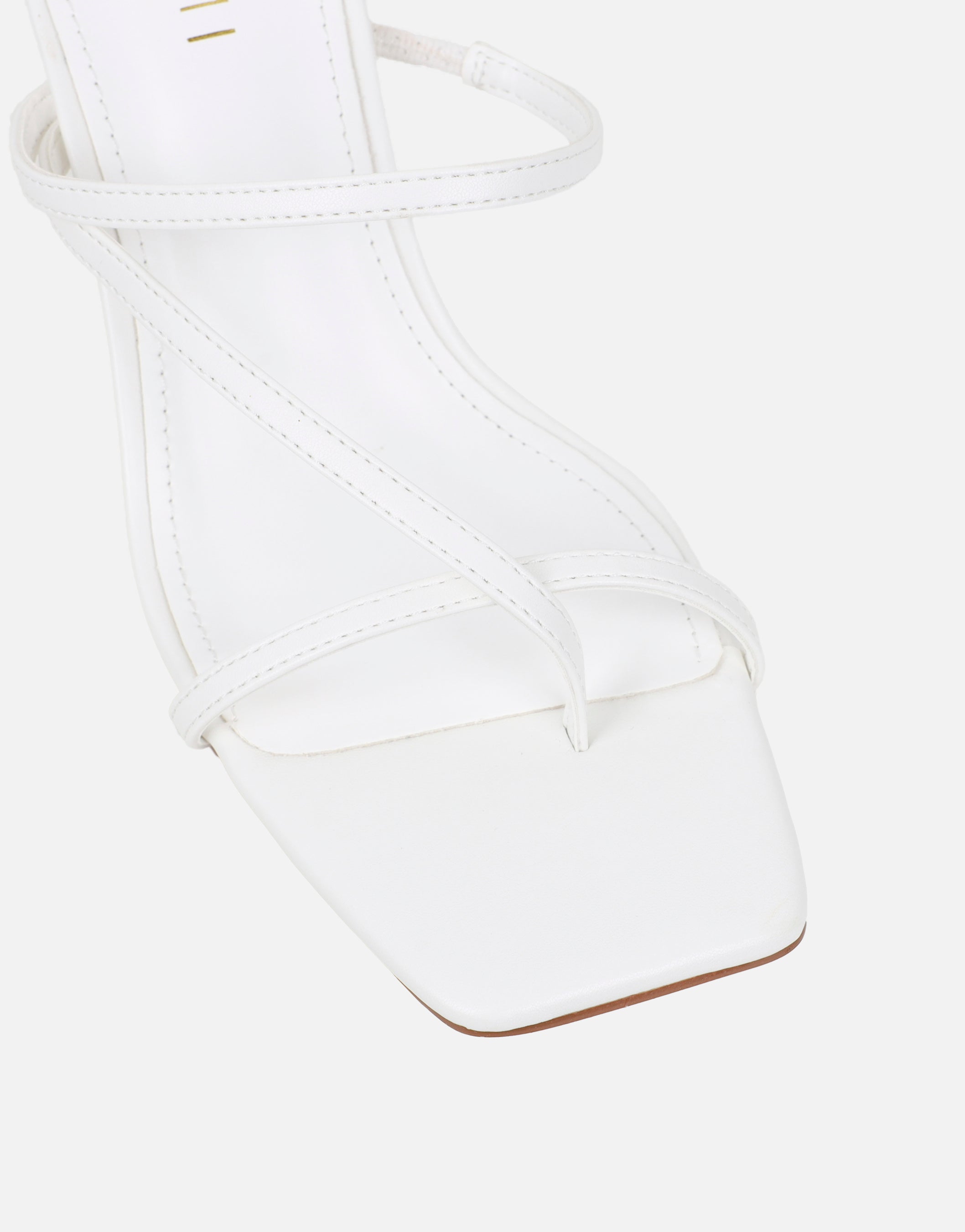 Jenna White Toe Post Mules | SIMMI London