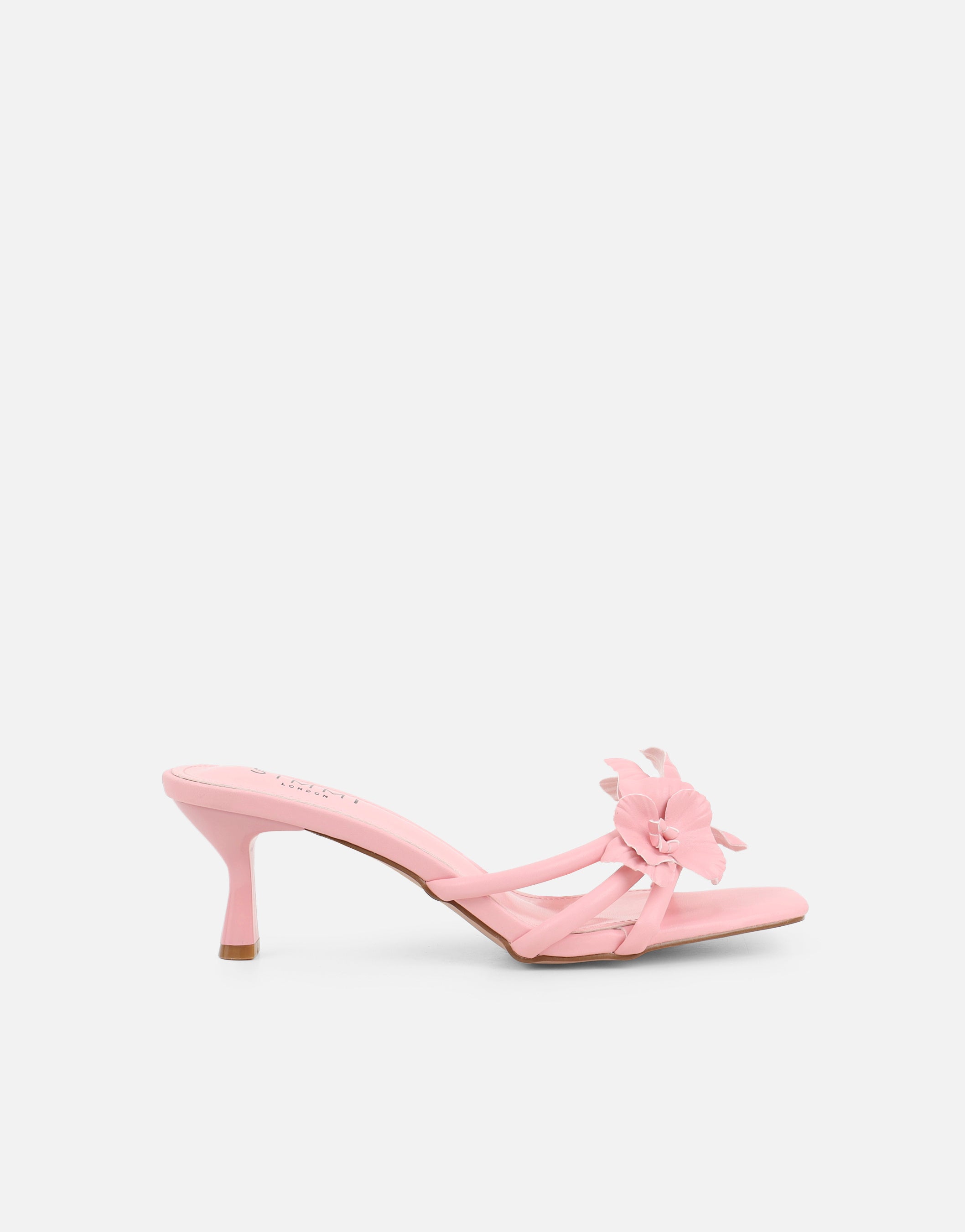 Jemima Pink Flower Detail Mules | SIMMI London
