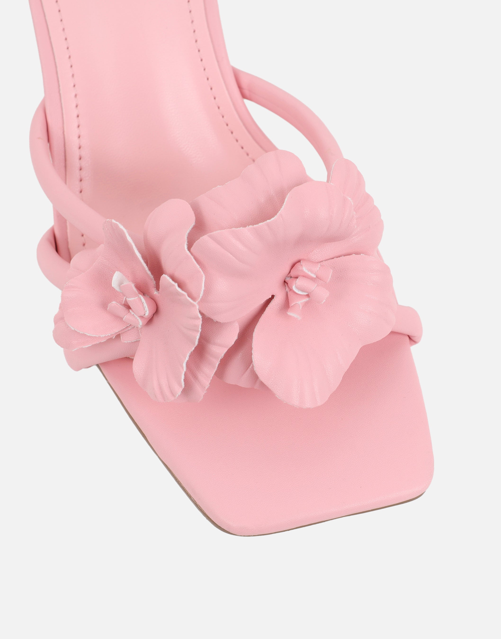 Jemima Pink Flower Detail Mules | SIMMI London