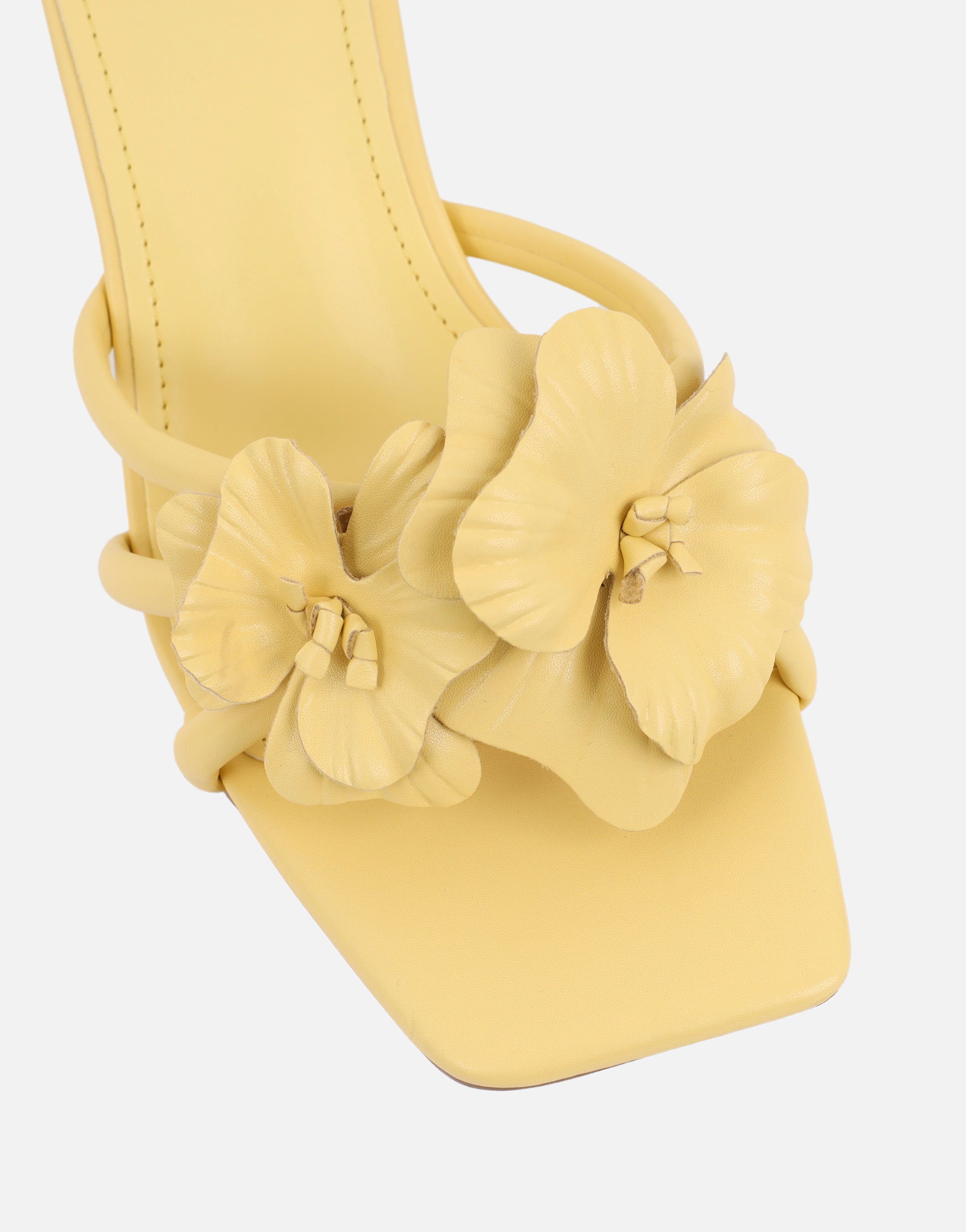 Jemima Yellow Flower Detail Mules | SIMMI London