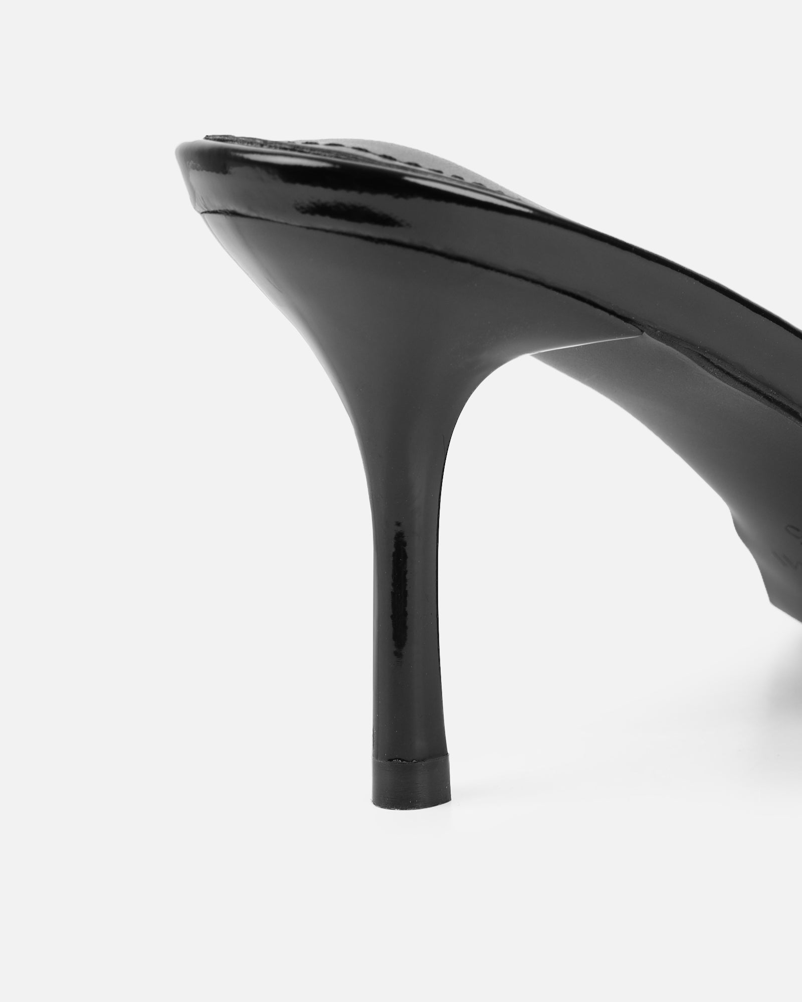 Jerez Black Patent Peep Toe Heeled Sandals Wide Fit | SIMMI London