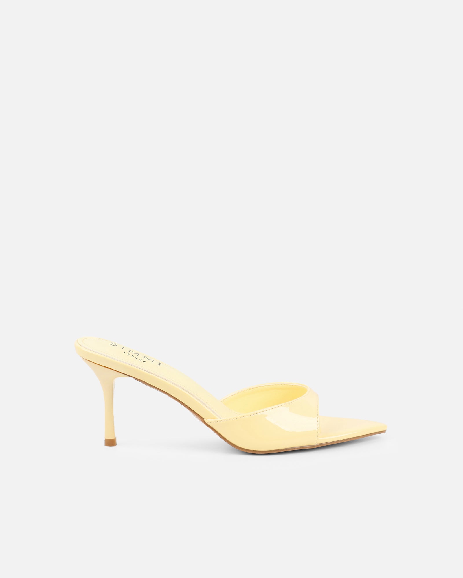 Jerez Butter Yellow Peep Toe Heeled Sandals | SIMMI London