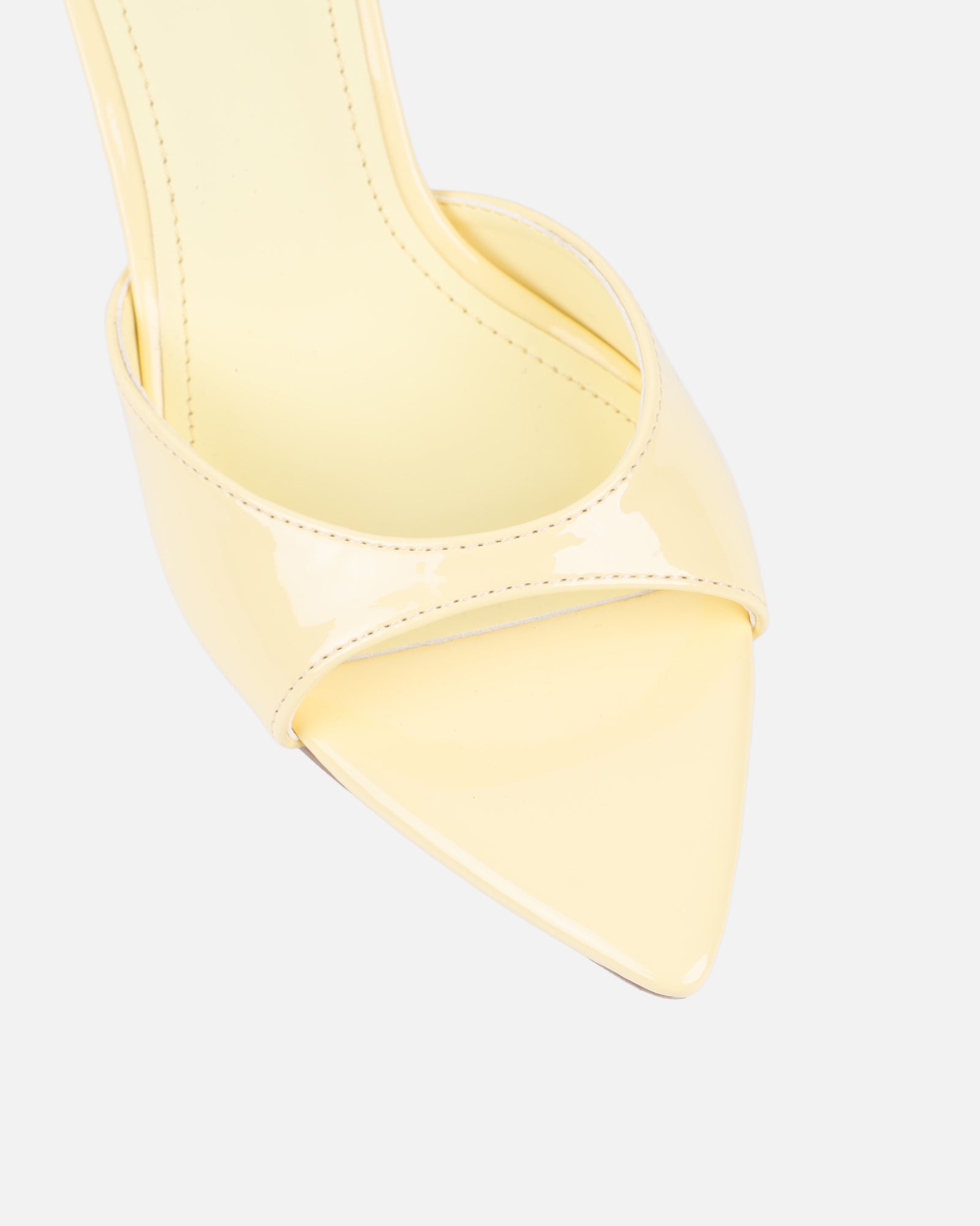 Jerez Butter Yellow Peep Toe Heeled Sandals | SIMMI London