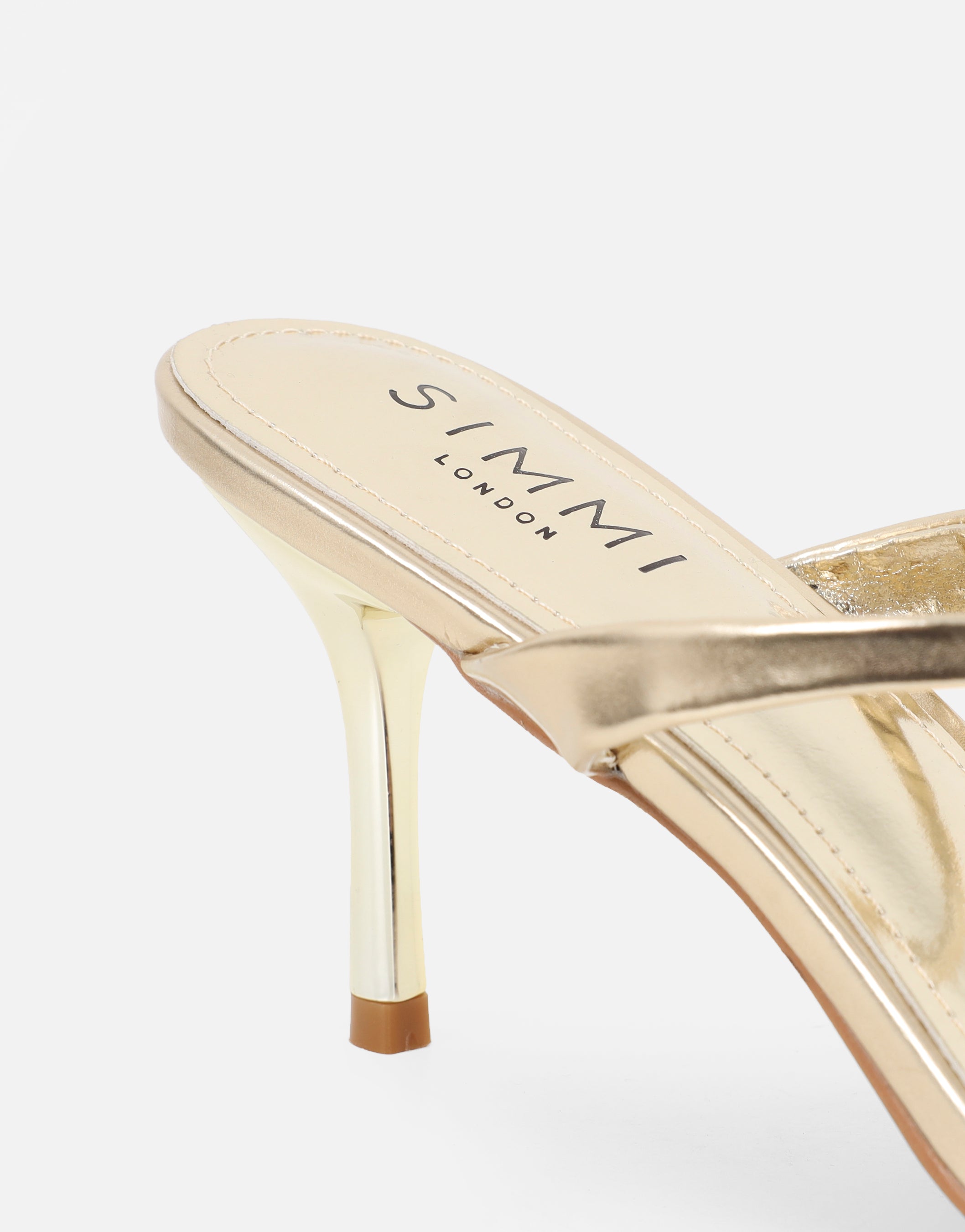 Pearl Gold Metallic Mules | SIMMI London