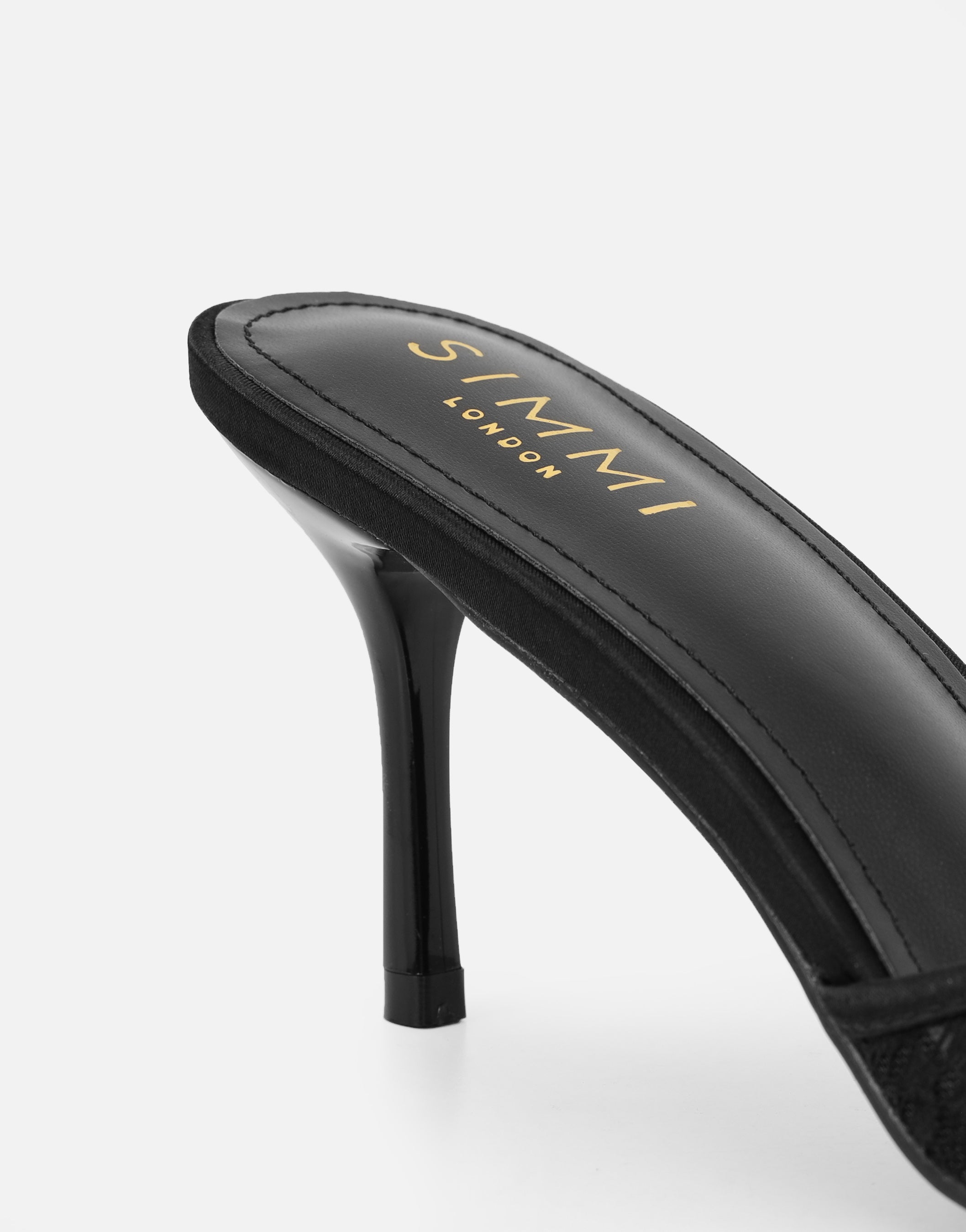 Fiorella Black Lace Mules | SIMMI London