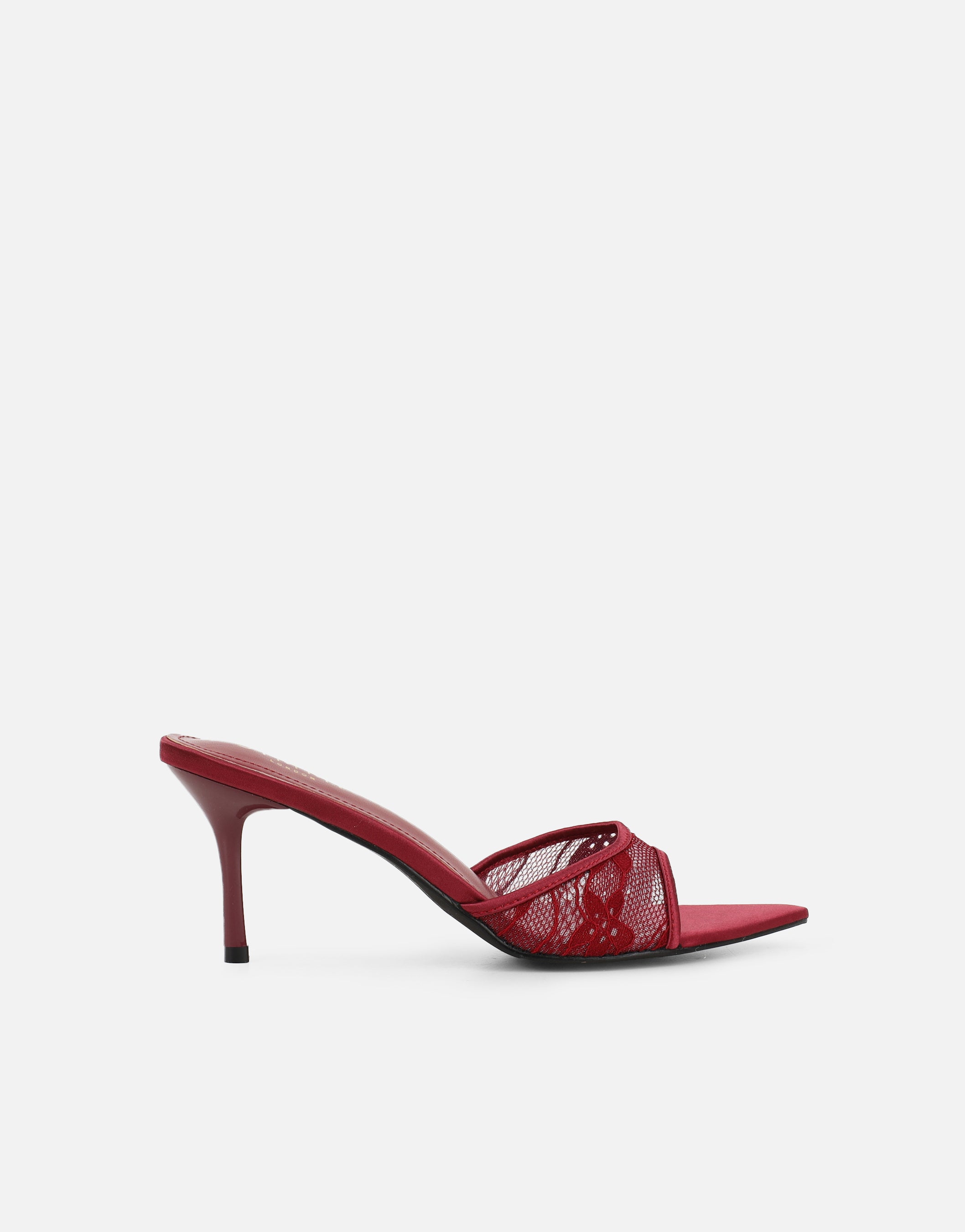 Fiorella Burgundy Lace Mules | SIMMI London