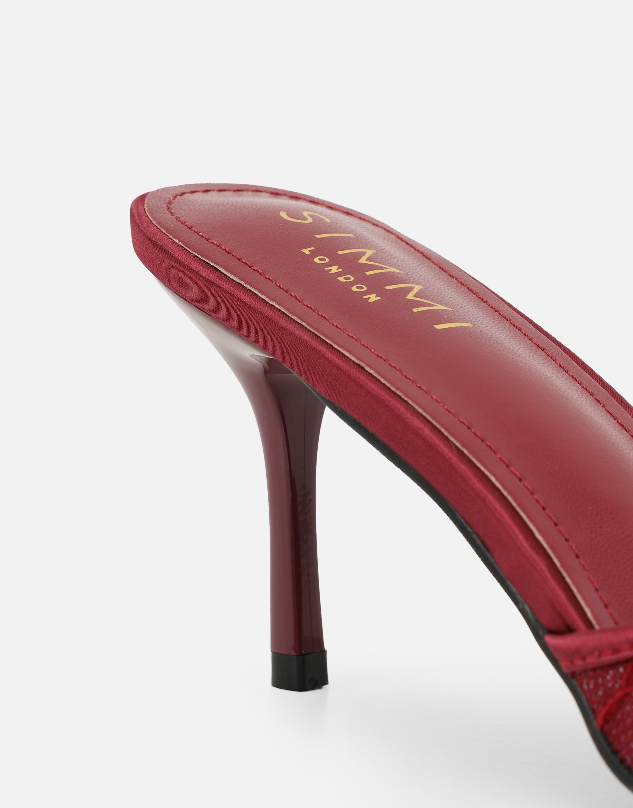 Fiorella Burgundy Lace Mules | SIMMI London